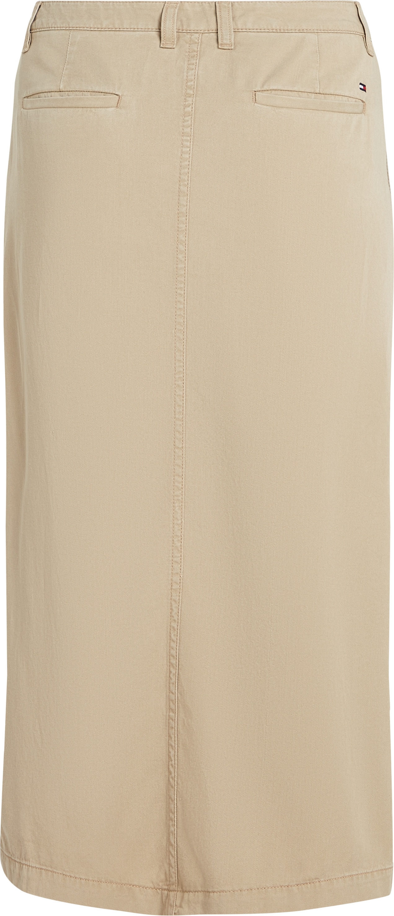 Tommy Hilfiger Webrock »CO TENCEL MIDI SKIRT«, mit Schlitz