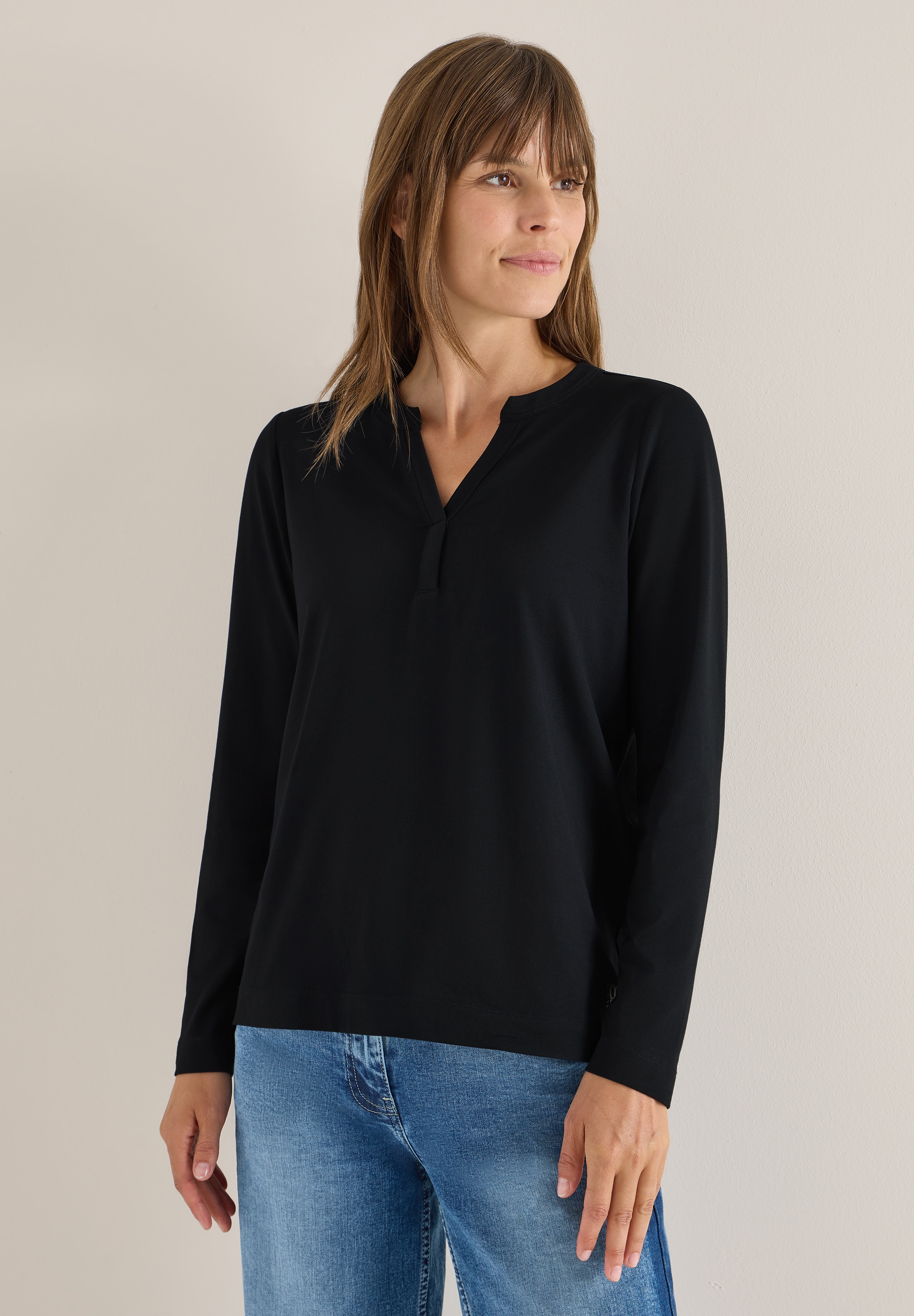 Cecil Langarmshirt im soften Baumwoll-Mix günstig online kaufen