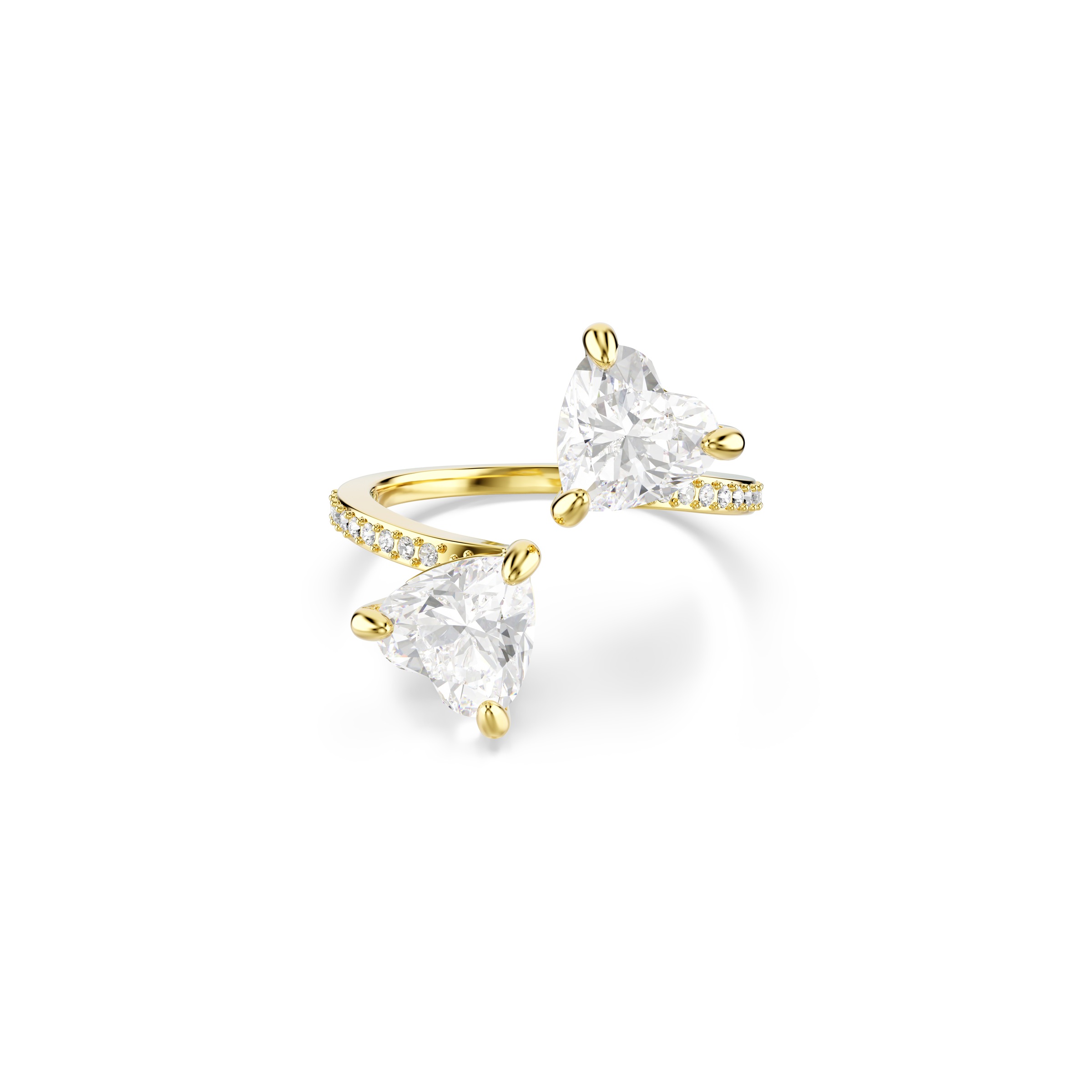 Fingerring SWAROVSKI "Schmuck Geschenk Mesmera Ring" Gr. 58, gold (gelbgoldfarben, kristallweiß), Fingerringe, Damen, 58, Metall, Fingerring, mit Swarovski Kristall, Zirkonia (synth.) 4