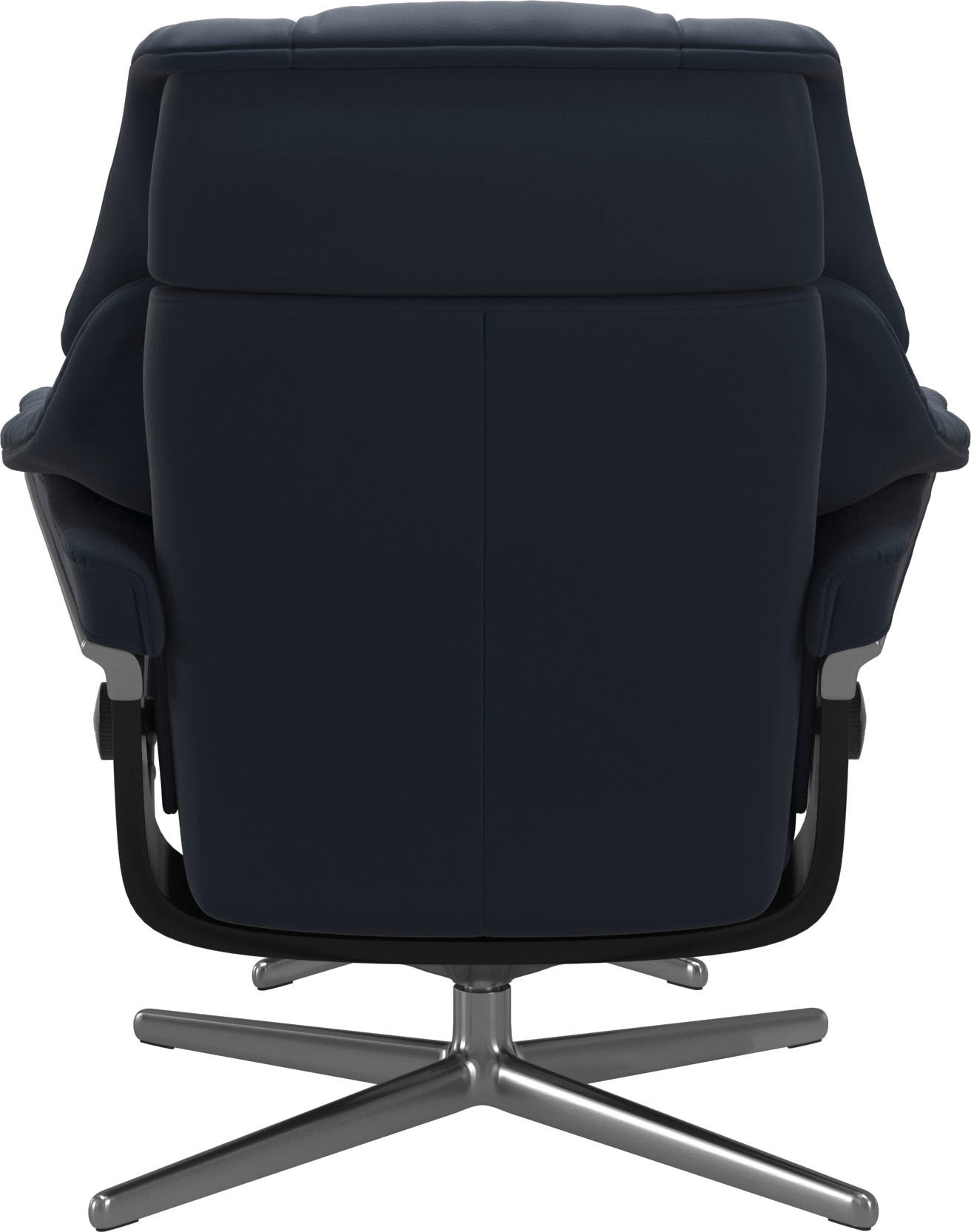 Stressless® Relaxsessel »Reno«, (Set, Relaxsessel mit Hocker), mit Hocker, mit Cross Base, Größe S, M & L, Holzakzent Schwarz