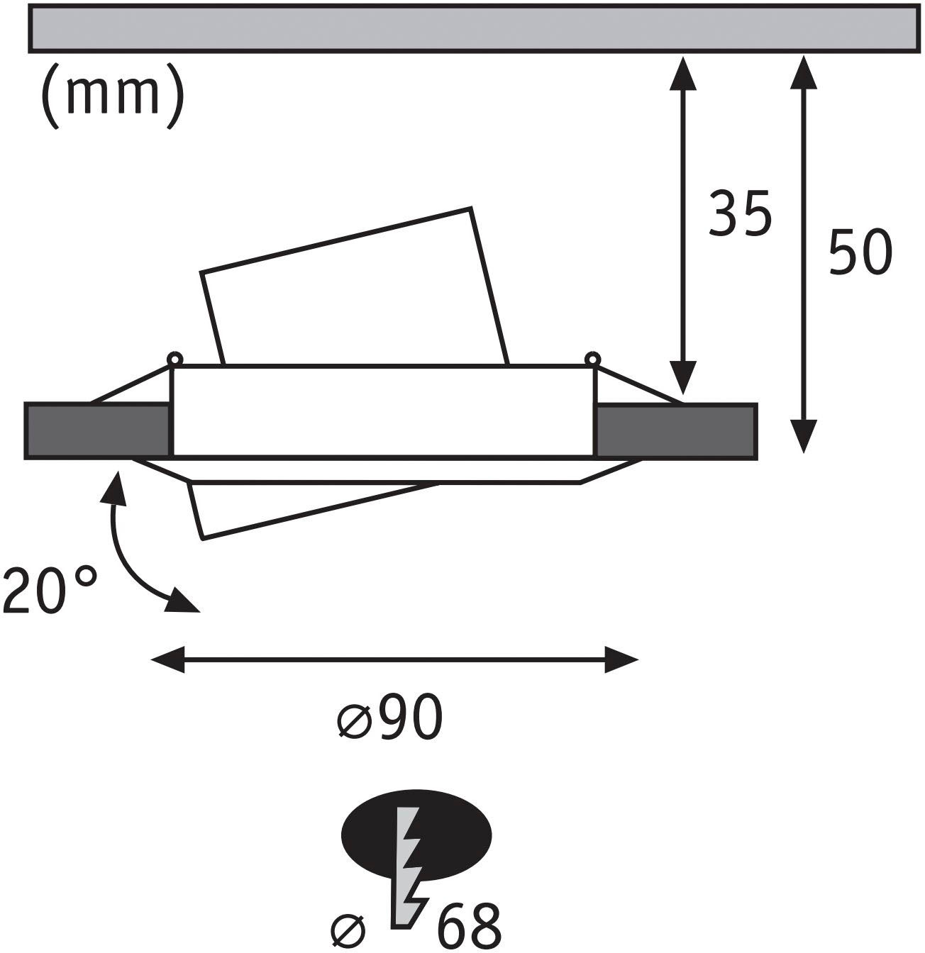 Paulmann LED Einbauleuchte »Base 3x430lm 230V« 1 Stk. Warmweiß Zigbee Basisset