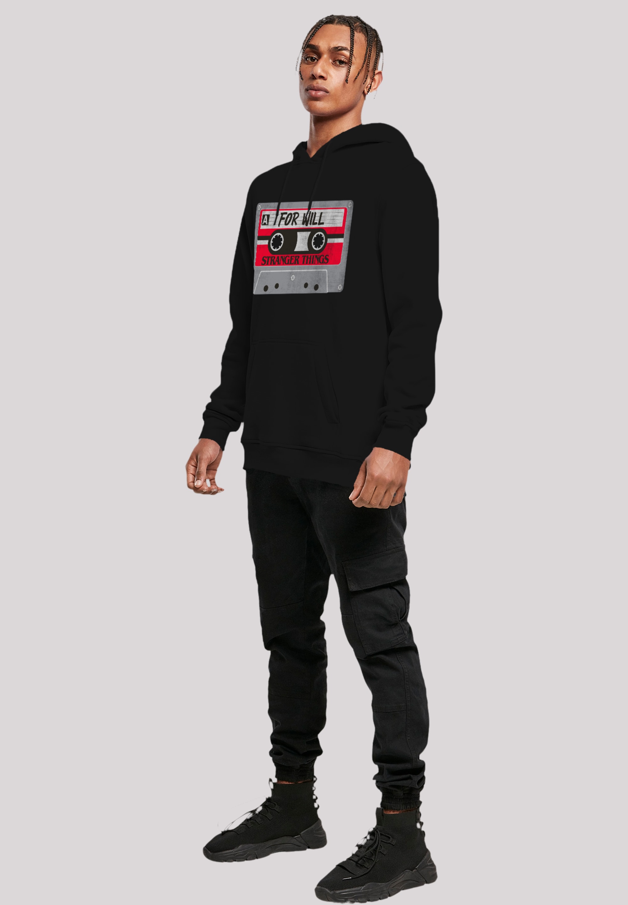 F4NT4STIC Kapuzenpullover »Stranger Things Cassette For Will Netflix«, Premium Qualität