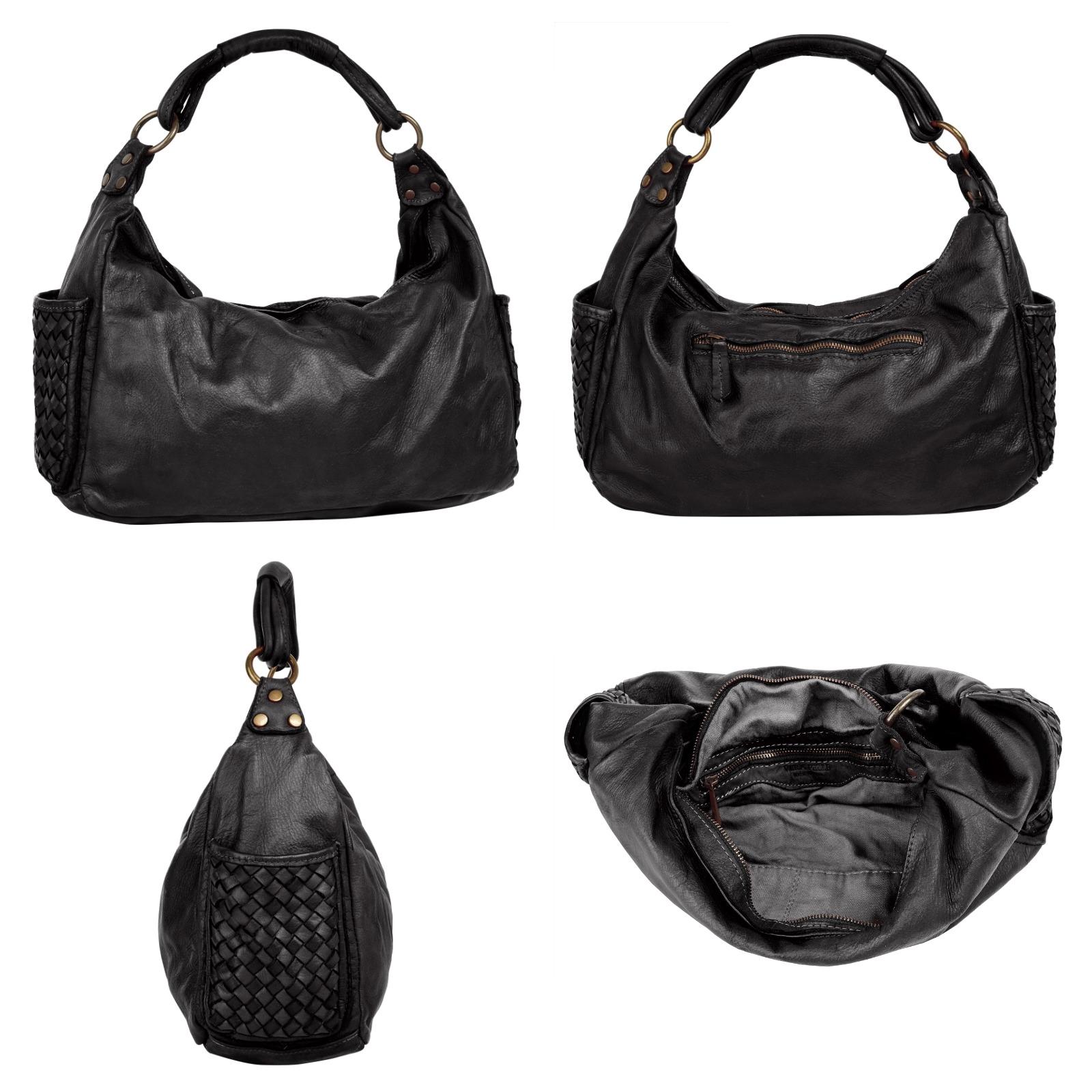 Samantha Look Henkeltasche, echt Leder, Made in Italy