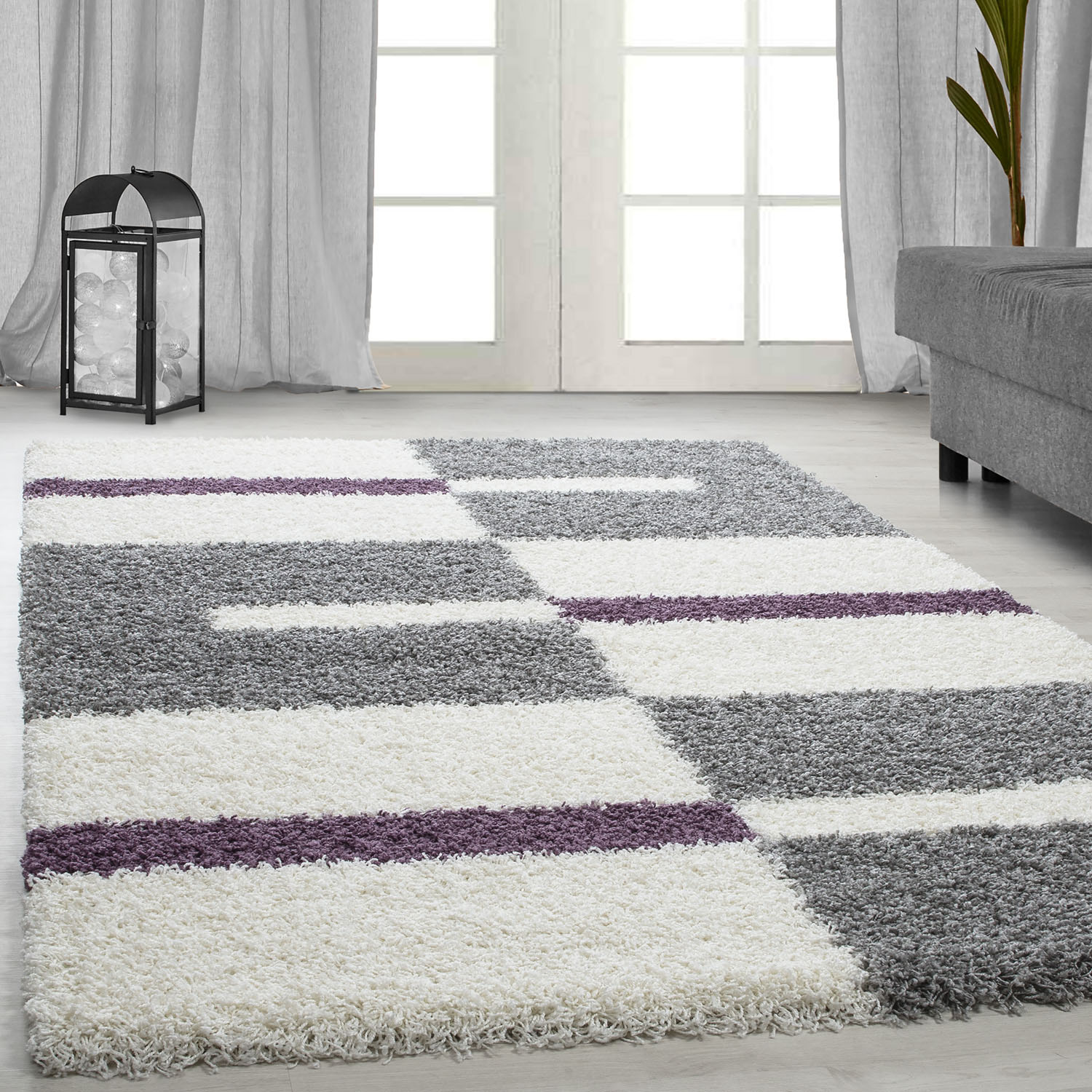 Ayyildiz Teppiche Hochflor-Teppich "Gala Shaggy 2505, auch als Läufer und in Rund" rechteckig 30 mm Höhe robuster Langflor, alle Räume, Wohnzimmer