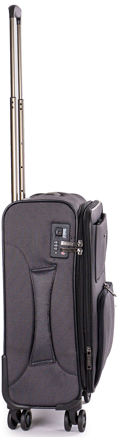 Stratic Weichgepäck-Trolley »Bendigo Light + S, black«, 4 Rollen, Handgepäck Reisekoffer Reisegepäck TSA-Zahlenschloss