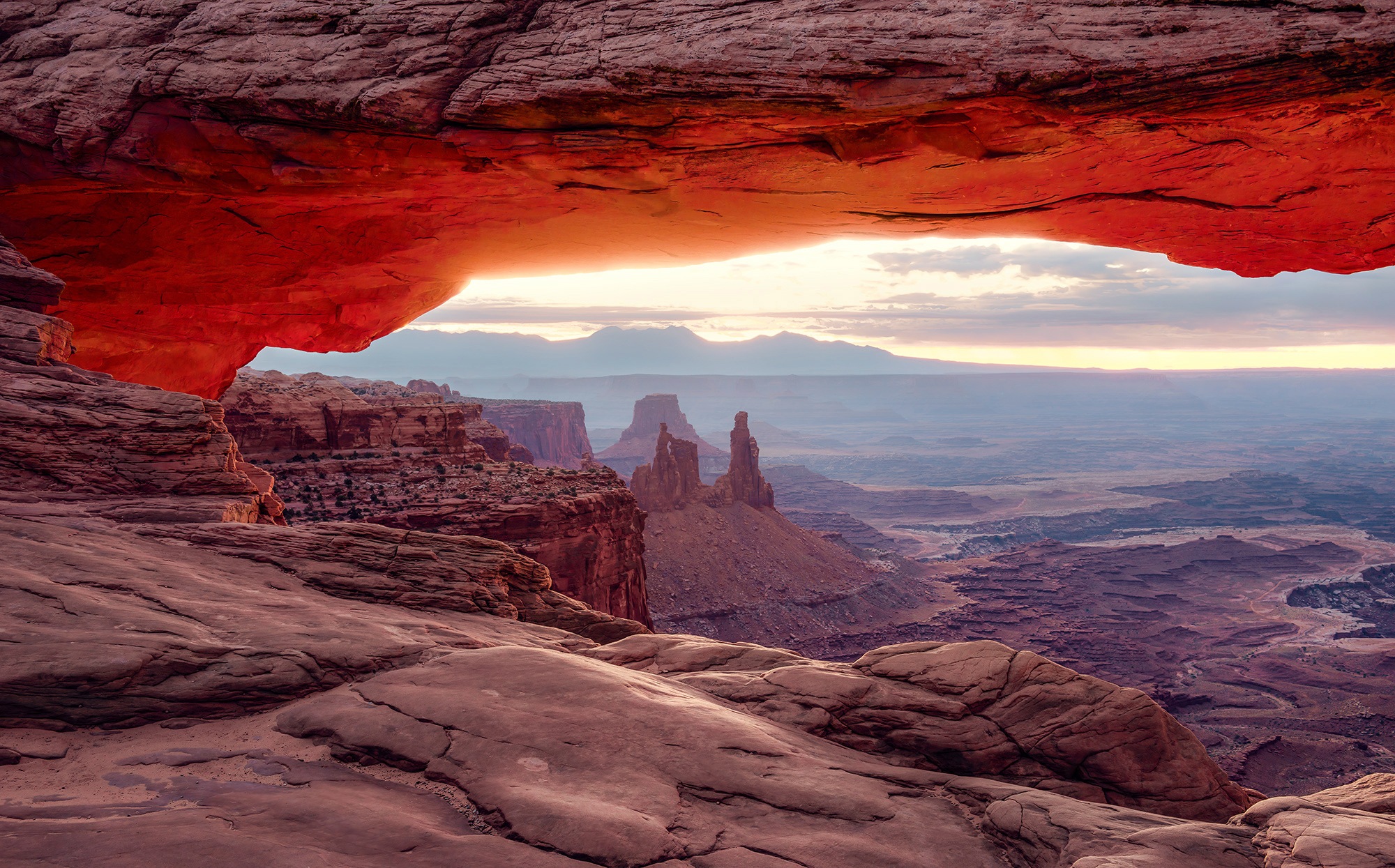 Komar Vliestapete "Mesa Arch", 450x280 cm (Breite x Höhe), Wohnzimmer, Schlafzimmer