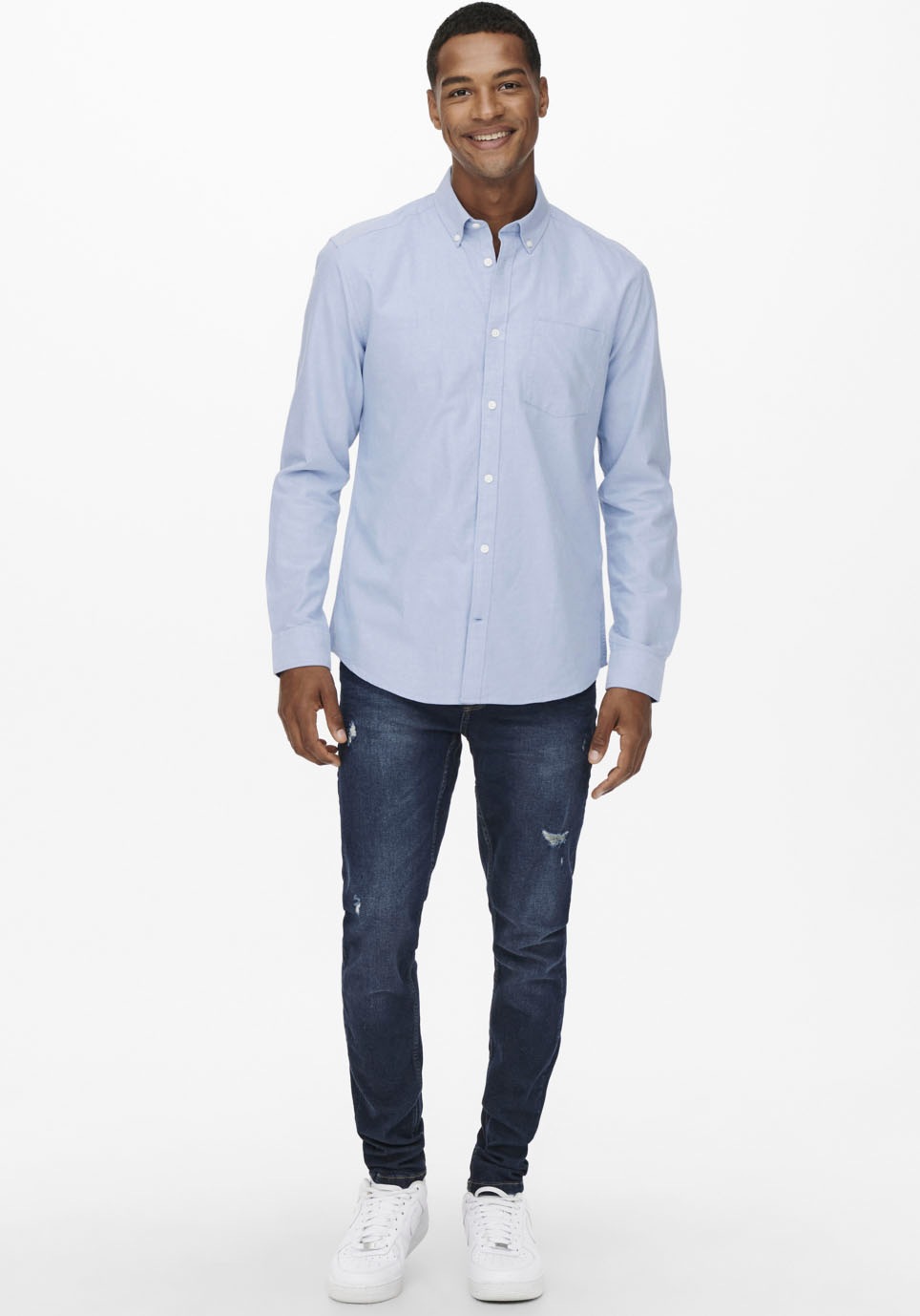 ONLY & SONS Langarmhemd NEIL LIFE ORGANIC OXFORD SHIRT günstig online kaufen