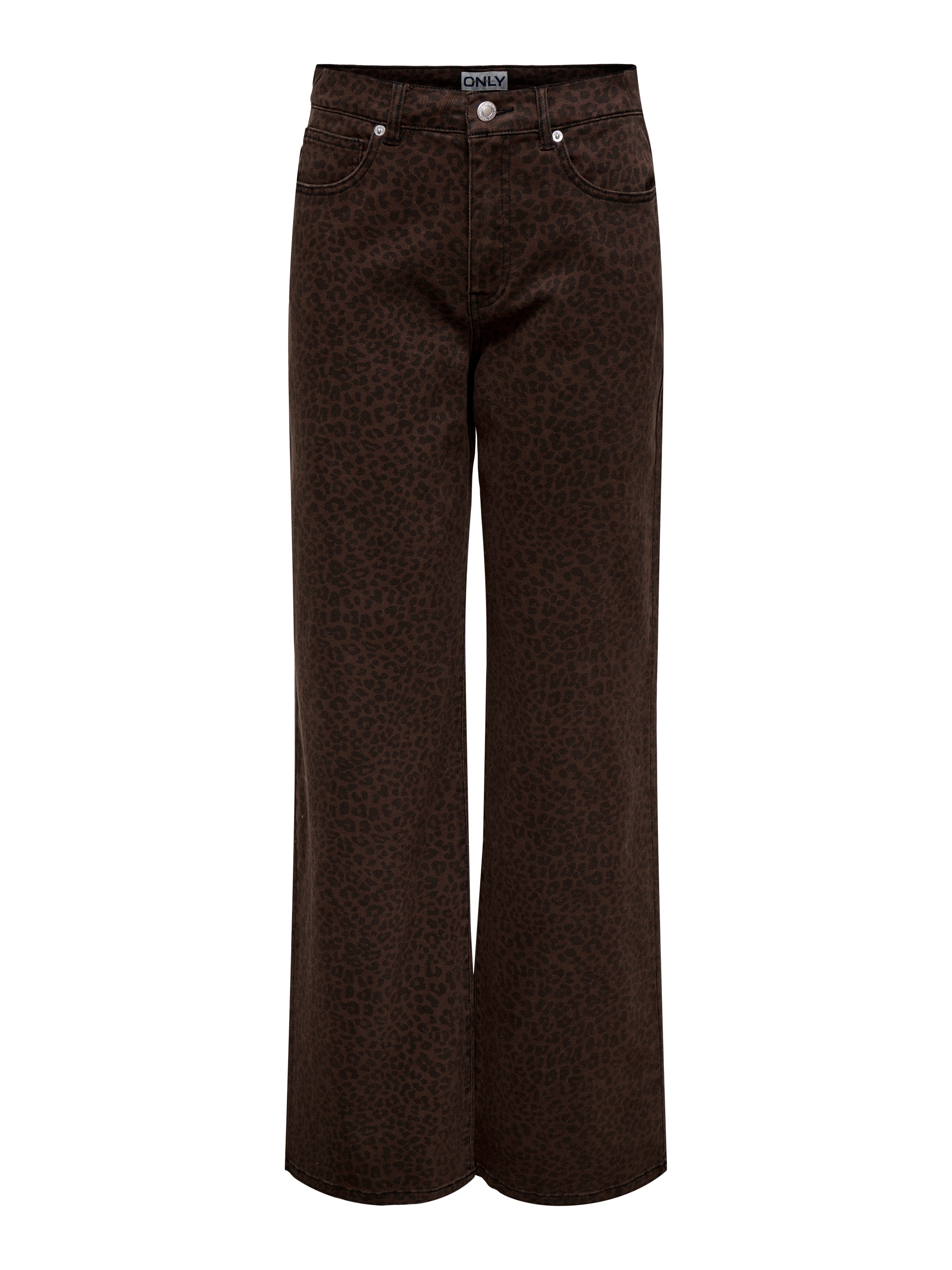 ONLY High-waist-Jeans »ONLMADISON HW WIDE ANIMAL PANT CC PNT« Baumwollmischung