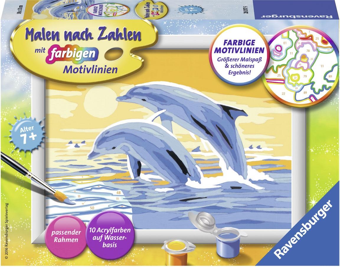 Ravensburger Malen nach Zahlen »Freunde des Meeres«, Made in Europe, FSC® - schützt Wald - weltweit