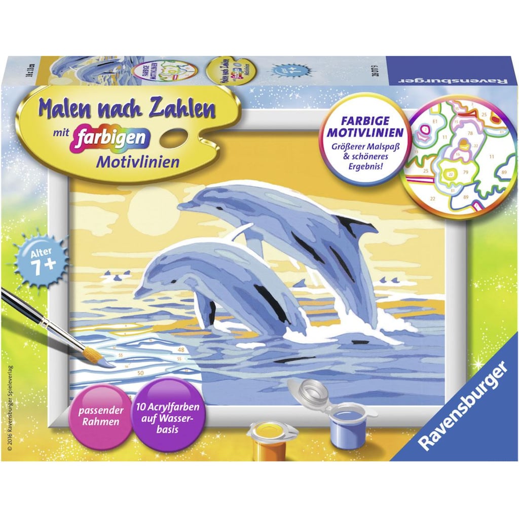 Ravensburger Malen nach Zahlen »Freunde des Meeres«, Made in Europe, FSC® - schützt Wald - weltweit