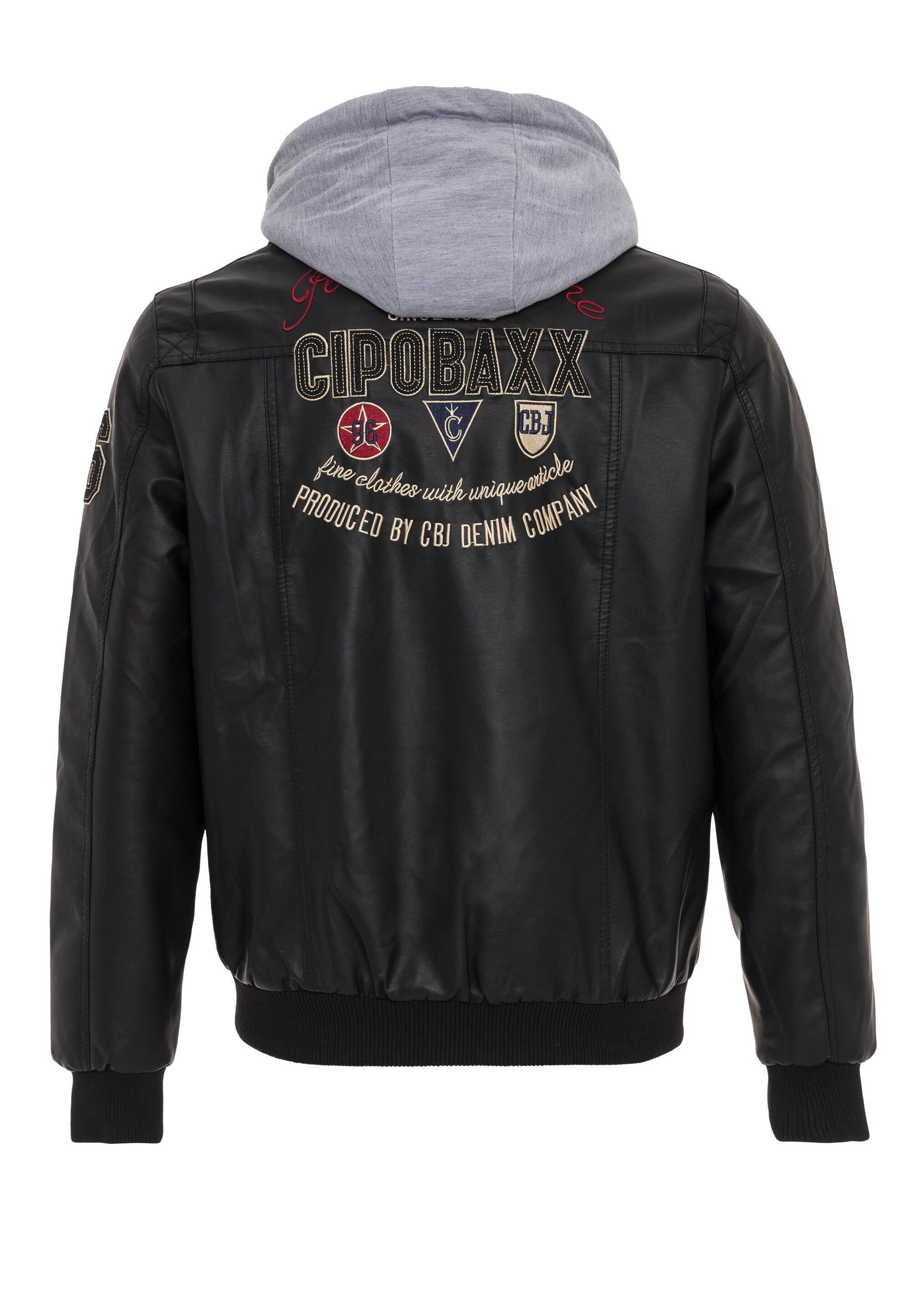 Cipo & Baxx Lederimitatjacke »Jacke«, mit Kapuze, mit herausnehmbarer Innenjacke
