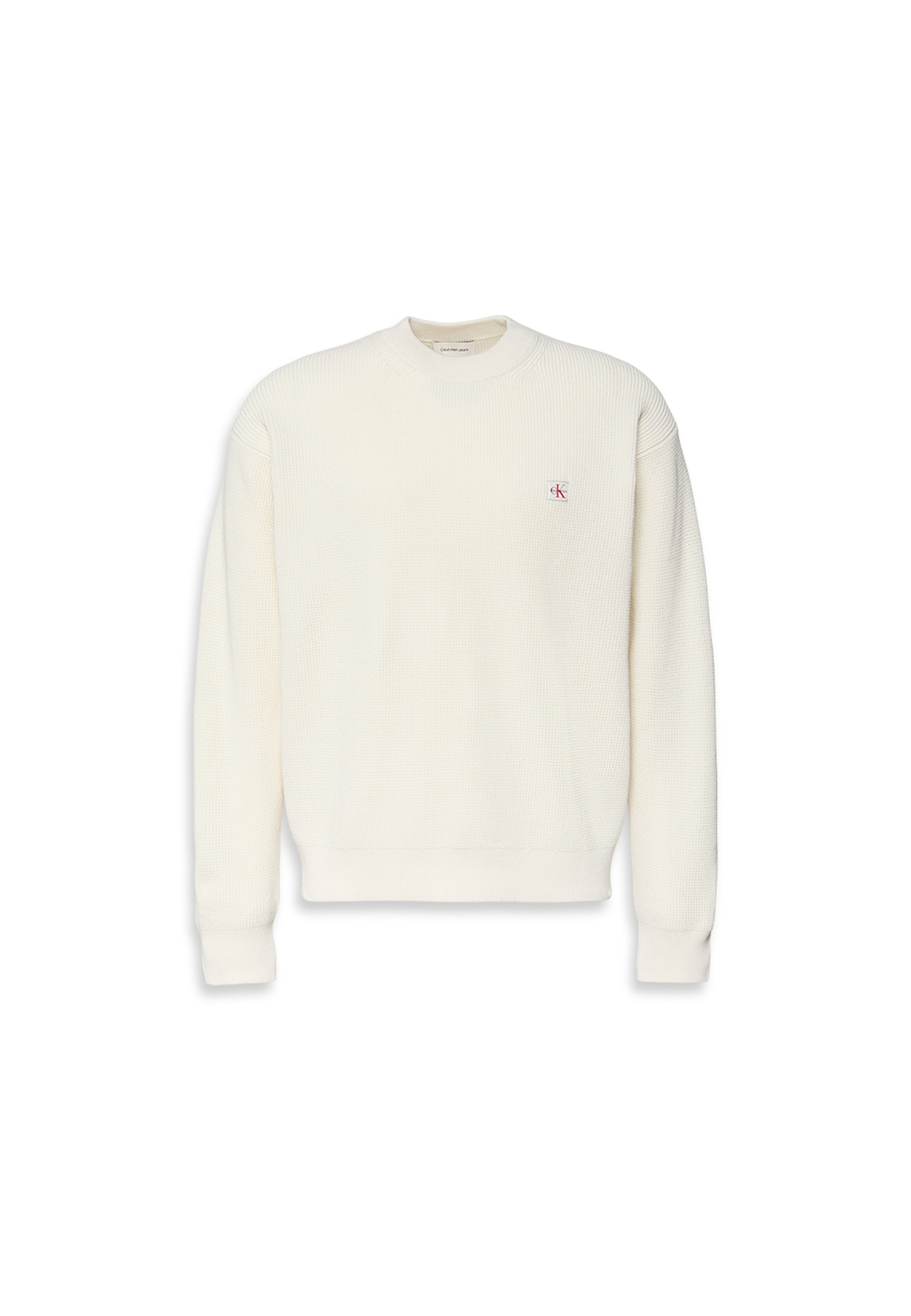 Calvin Klein Jeans Rundhalspullover "LS EZ COTTON WAFFLE CRWNK SWTR 9", Run günstig online kaufen