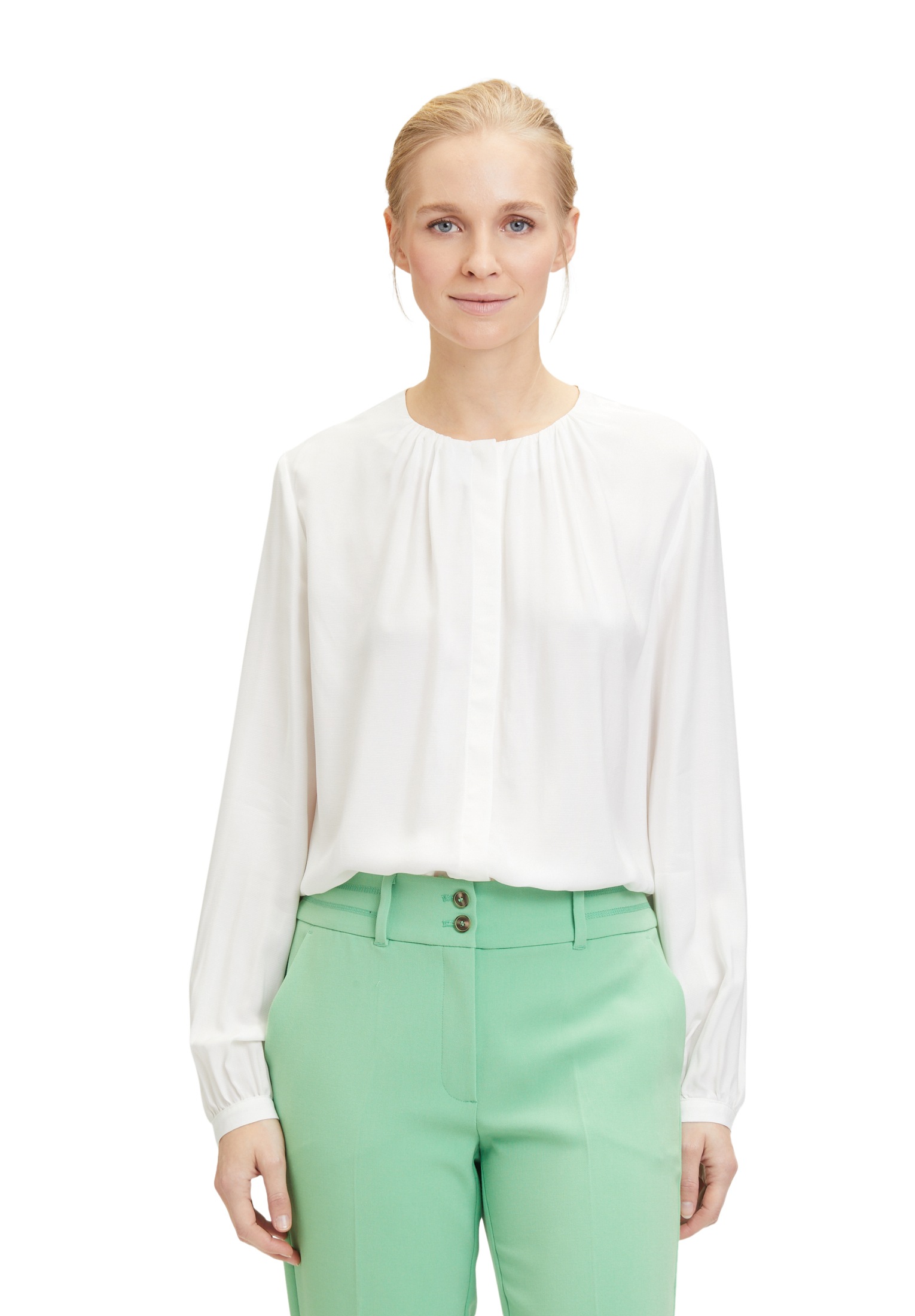 Betty&Co Langarmbluse "Betty & Co Langarm-Bluse mit Raffung"