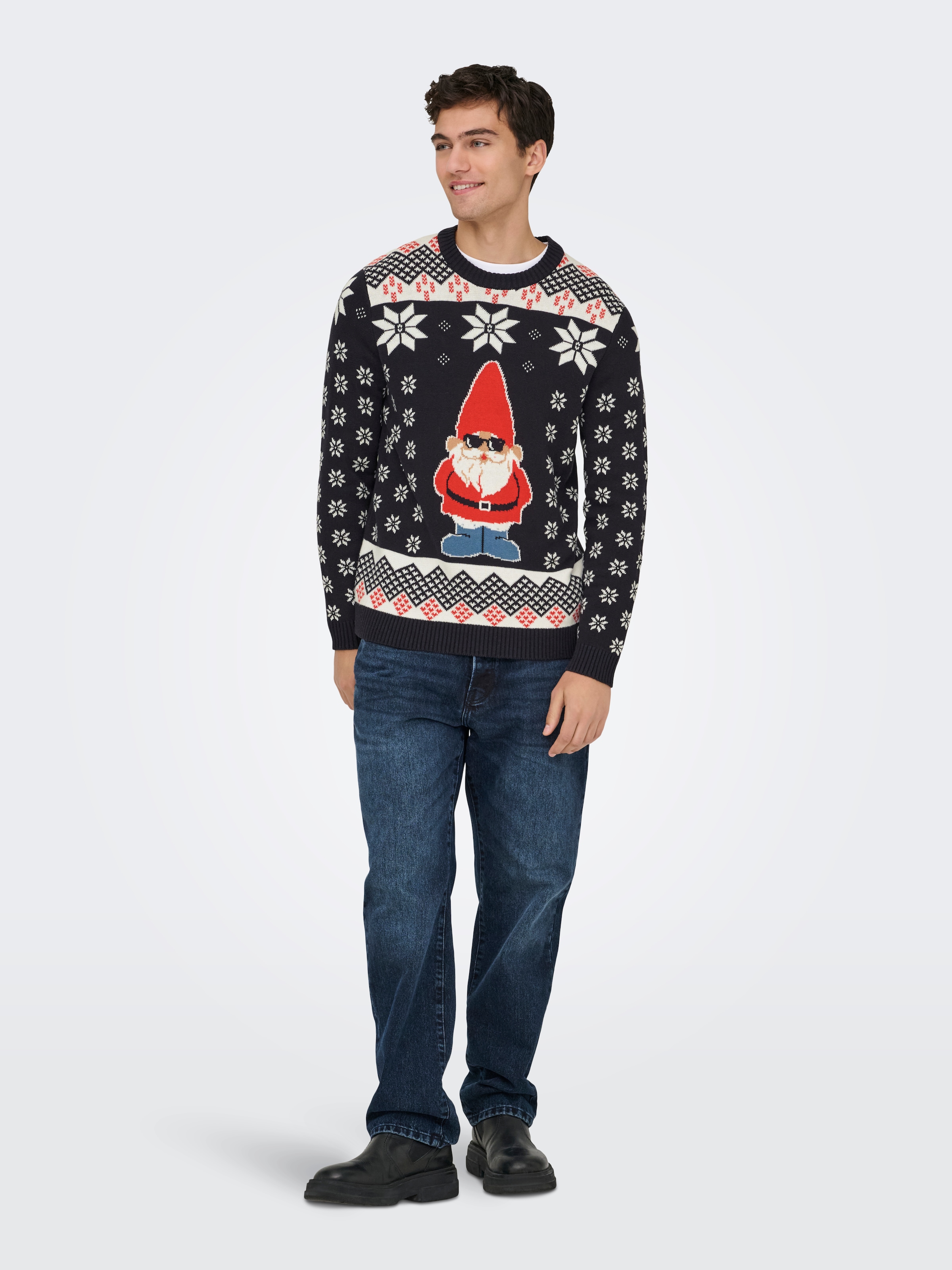 ONLY & SONS Rundhalspullover »ONSX-MAX REG CREW KNIT«