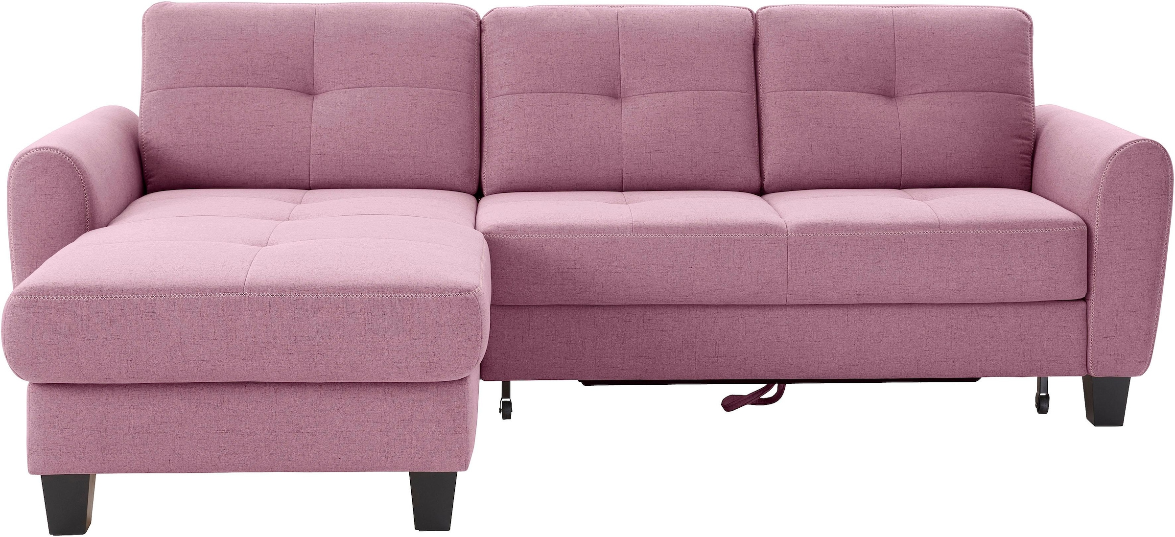 sit&more Ecksofa »Varese L-Form«, mit Federkern, wahlweise mit Bettfunktion und Stauraum