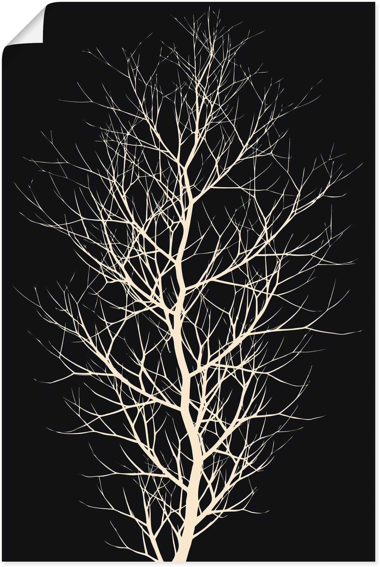 Poster »Der schwarze Baum«, Baumbilder, (1 St.), als Alubild, Leinwandbild,...
