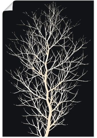 Poster »Der schwarze Baum«, Baumbilder, (1 St.)
