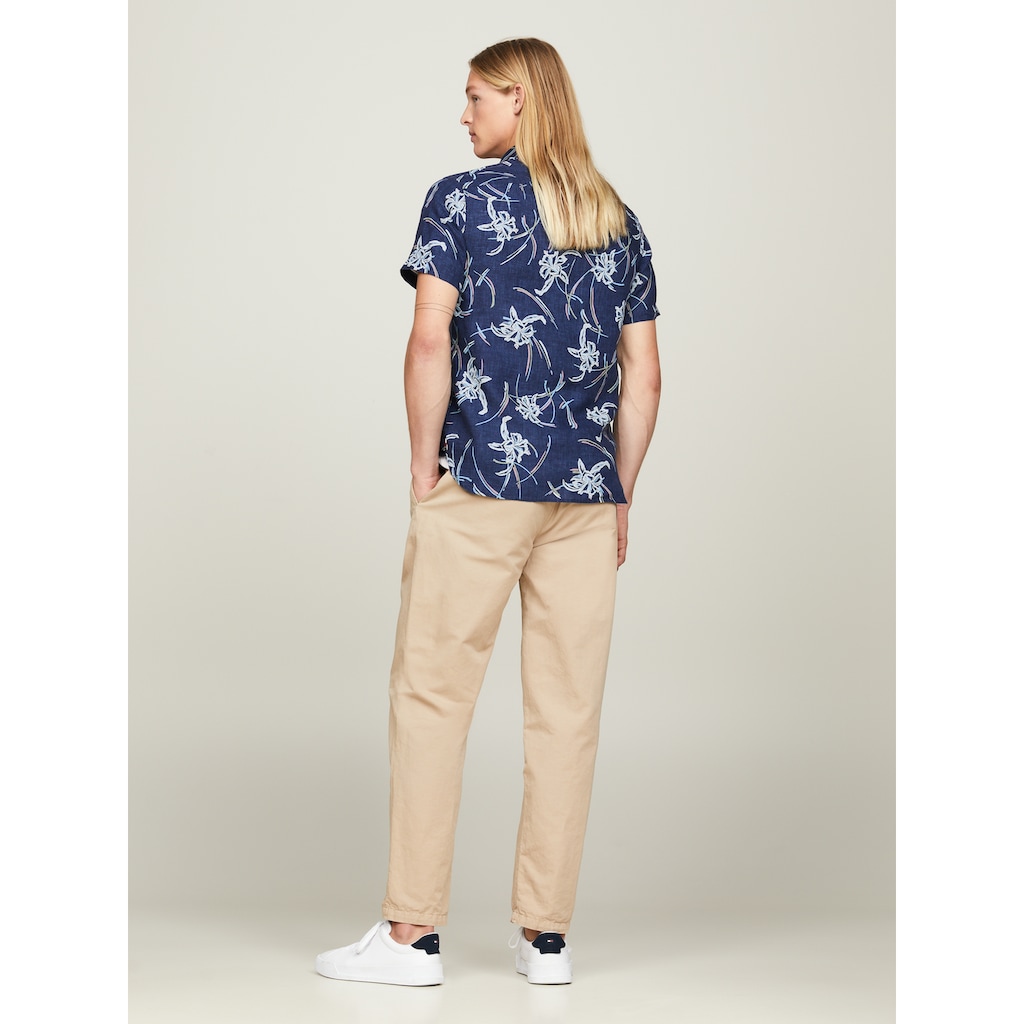 Tommy Hilfiger Leinenhemd »LI TROPICAL PRT SF SHIRT«, mit tropischen Print