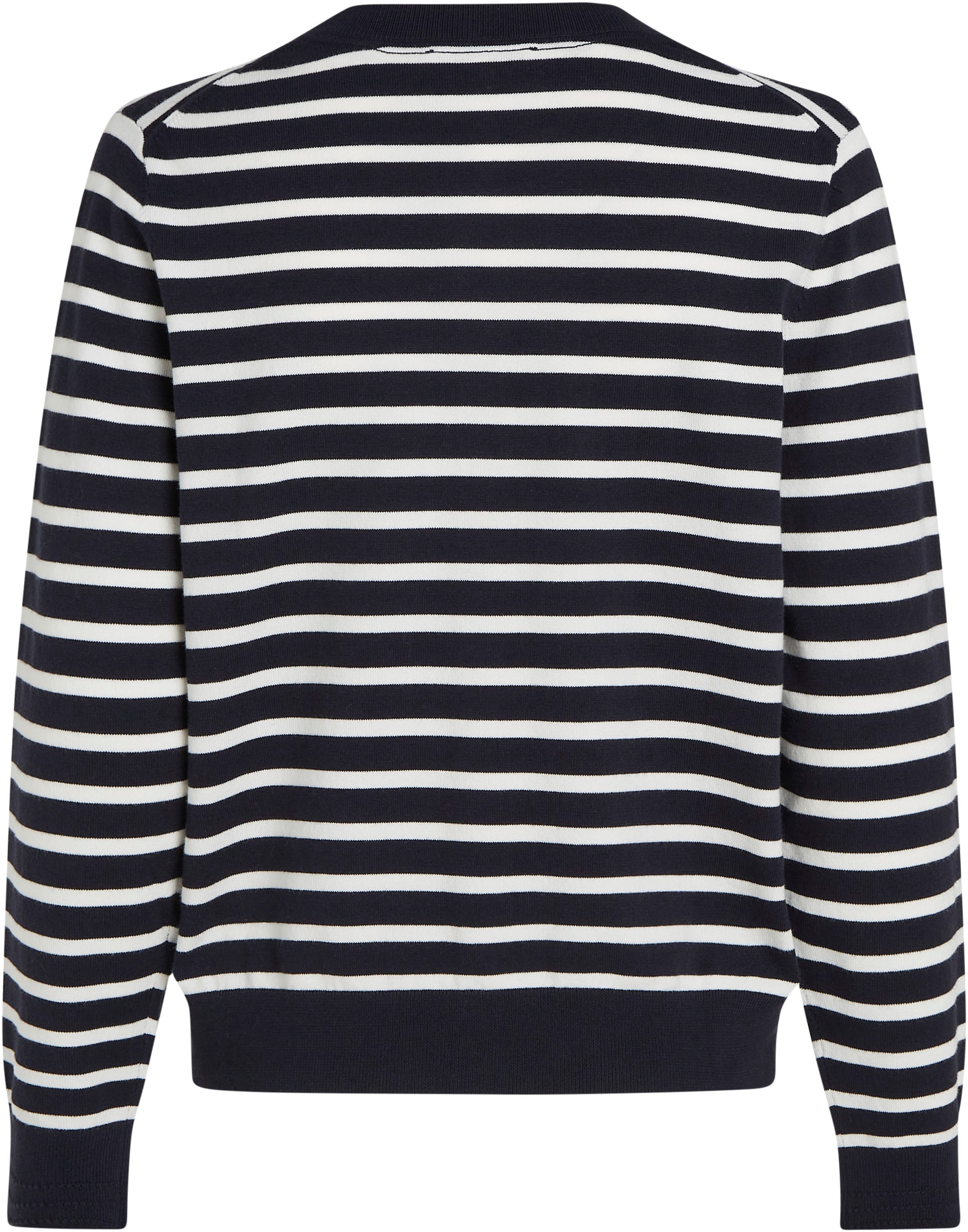 Tommy Hilfiger Strickjacke »CO JERSEY STITCH CARDIGAN«, mit Tommy Hilfiger Flagge