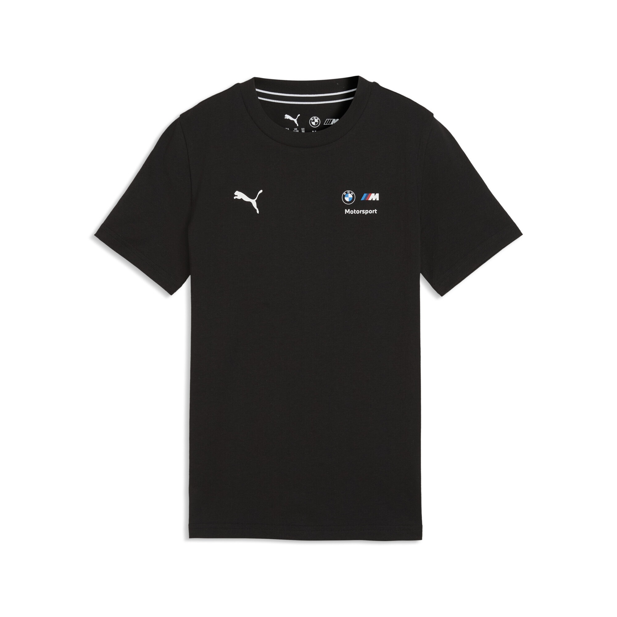 PUMA Kinder T-Shirt "BMW M MOTORSPORT Essentials T-Shirt Jugendliche", schwarz, Gr. 152, Obermaterial: 100% Baumwolle. Rippe: 80% Baumwolle, 20%