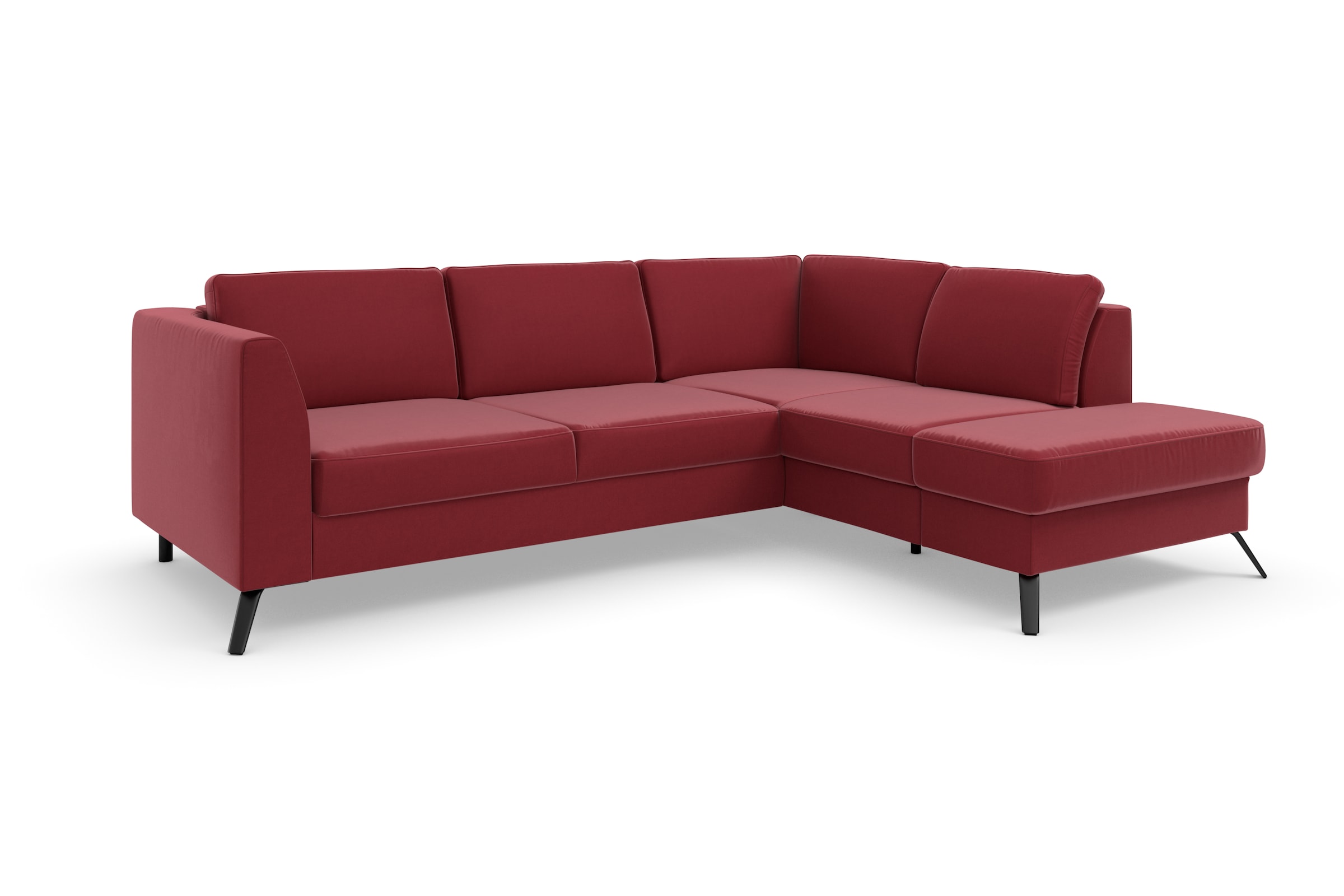 sit&more Ecksofa »Olsen L-Form«, inklusive Sitztiefenverstellung, wahlweise mit Bettfunktion, 15cm hoch
