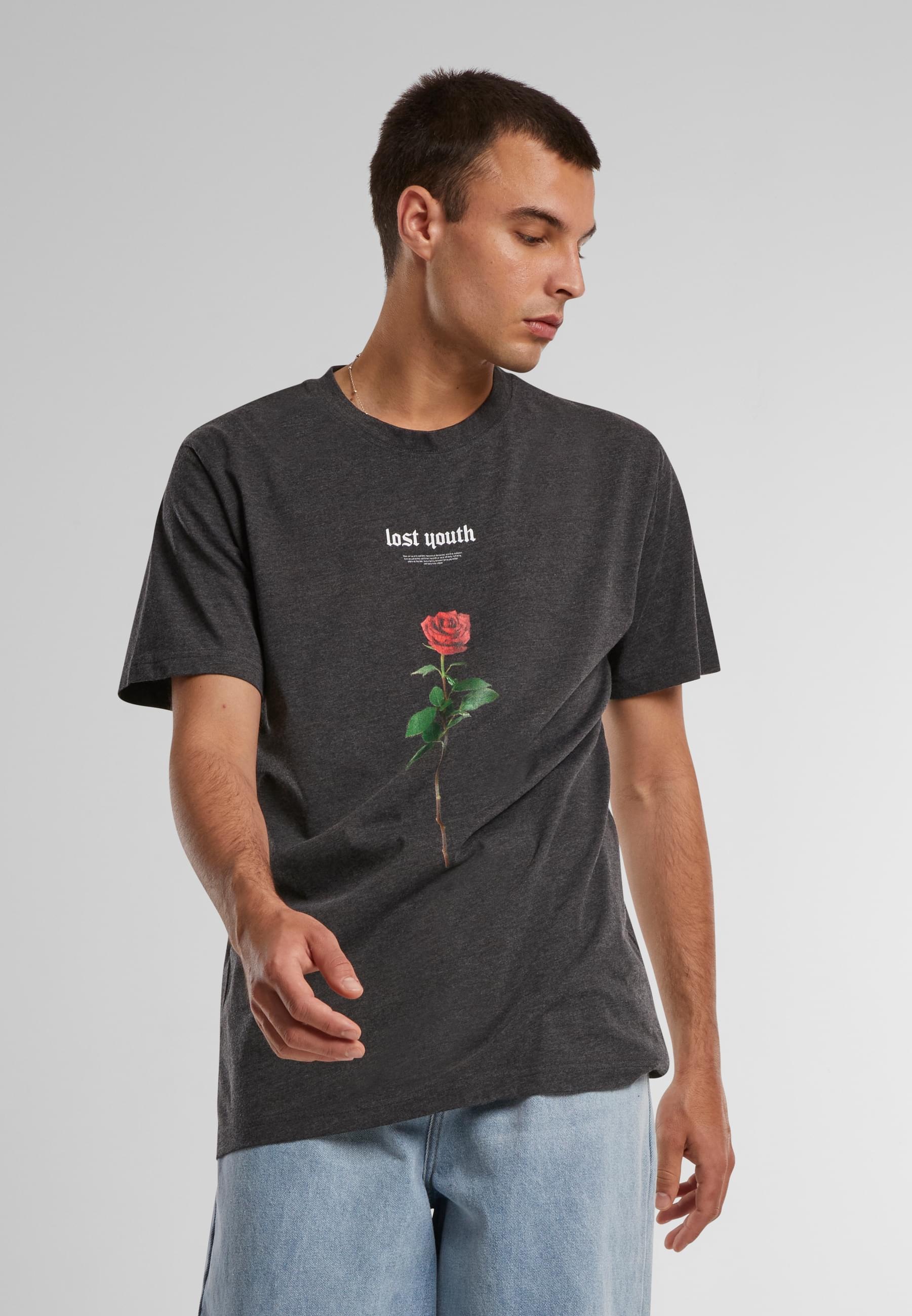 MisterTee Kurzarmshirt »MisterTee Herren Lost Youth Rose Tee«, (1 tlg.)