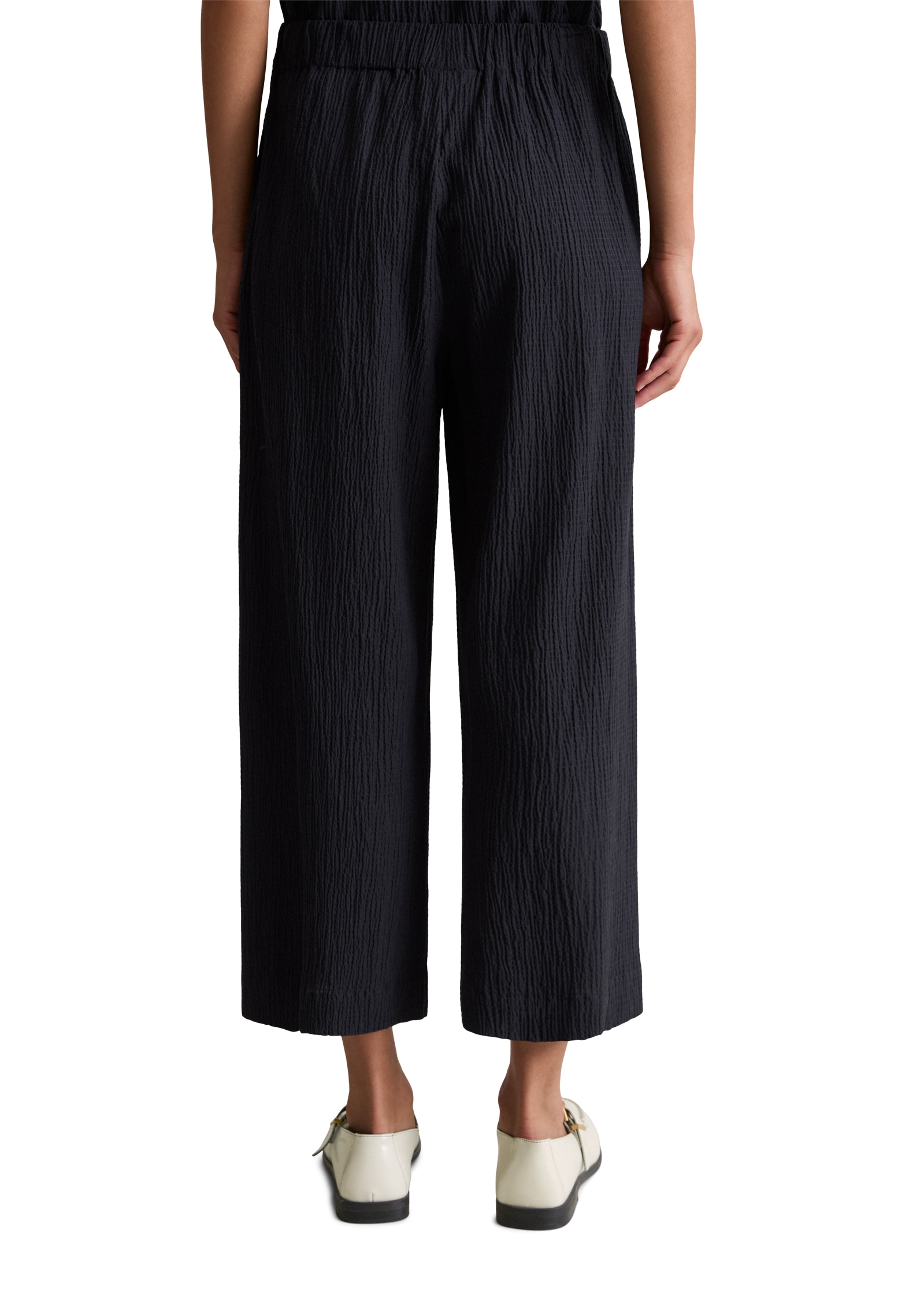 Marc O'Polo DENIM Schlupfhose, relaxed fit, mit markanter Struktur, verkürzte Form