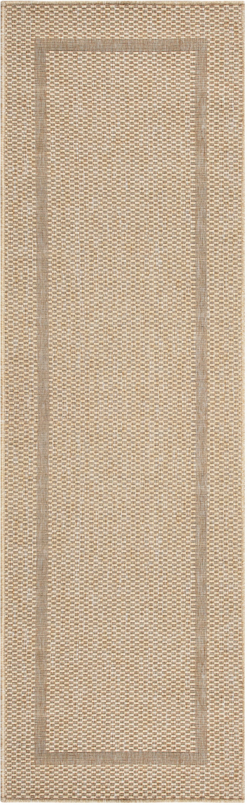my home Teppich »Venedig Bordüre auch als Läufer erhältlich«, rechteckig, 3 mm Höhe, In- und Outdoor geeignet, Sisal-Optik, Wetterfest & UV-beständig