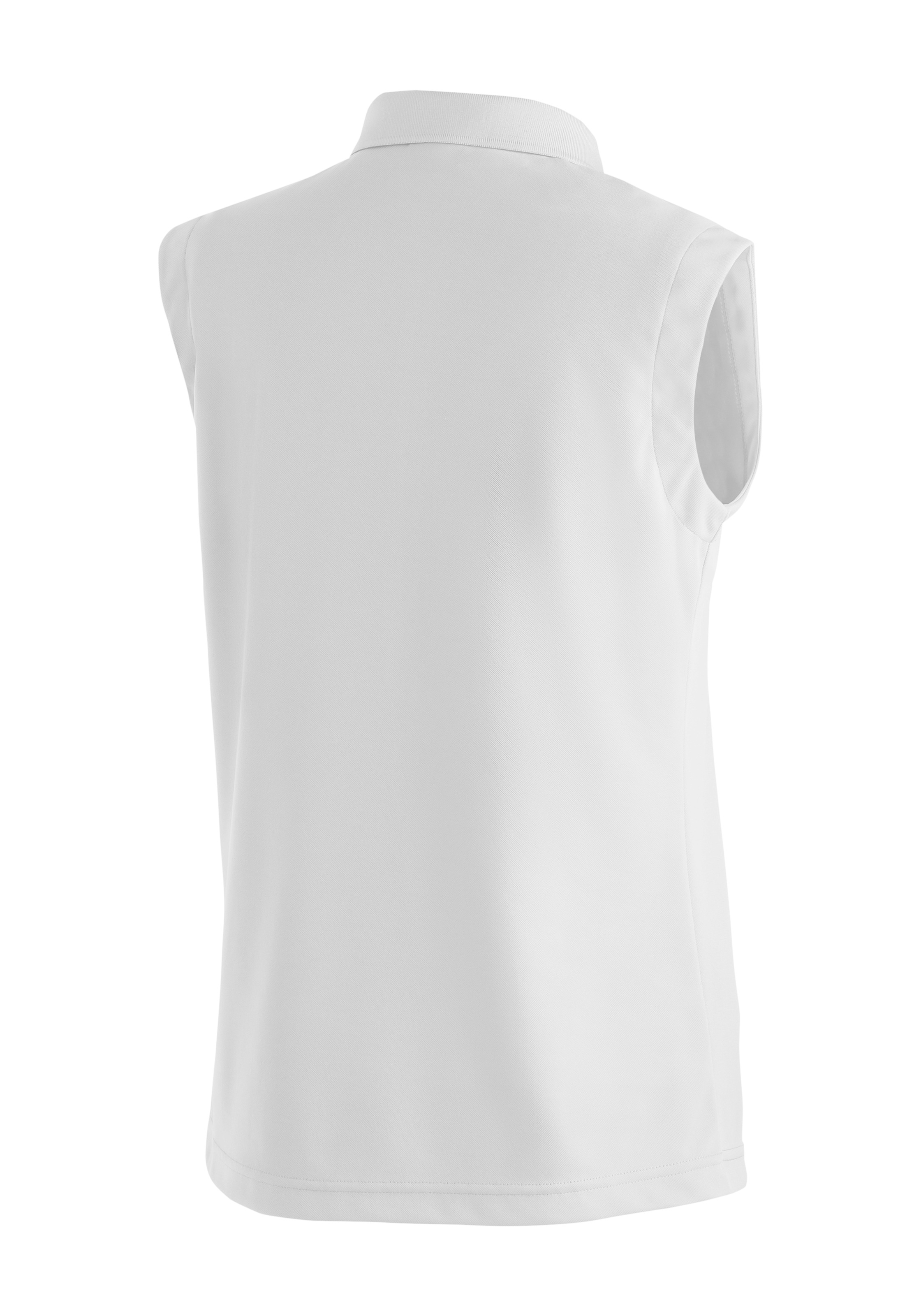 Poloshirt MAIER SPORTS "Ulrike sleeveless", Damen, Gr. 48, weiß, 100% Polyester, Shirts, Damen Polo, leichtes Shirt, ärmelloses Funktionsshirt, Regular Fit 2