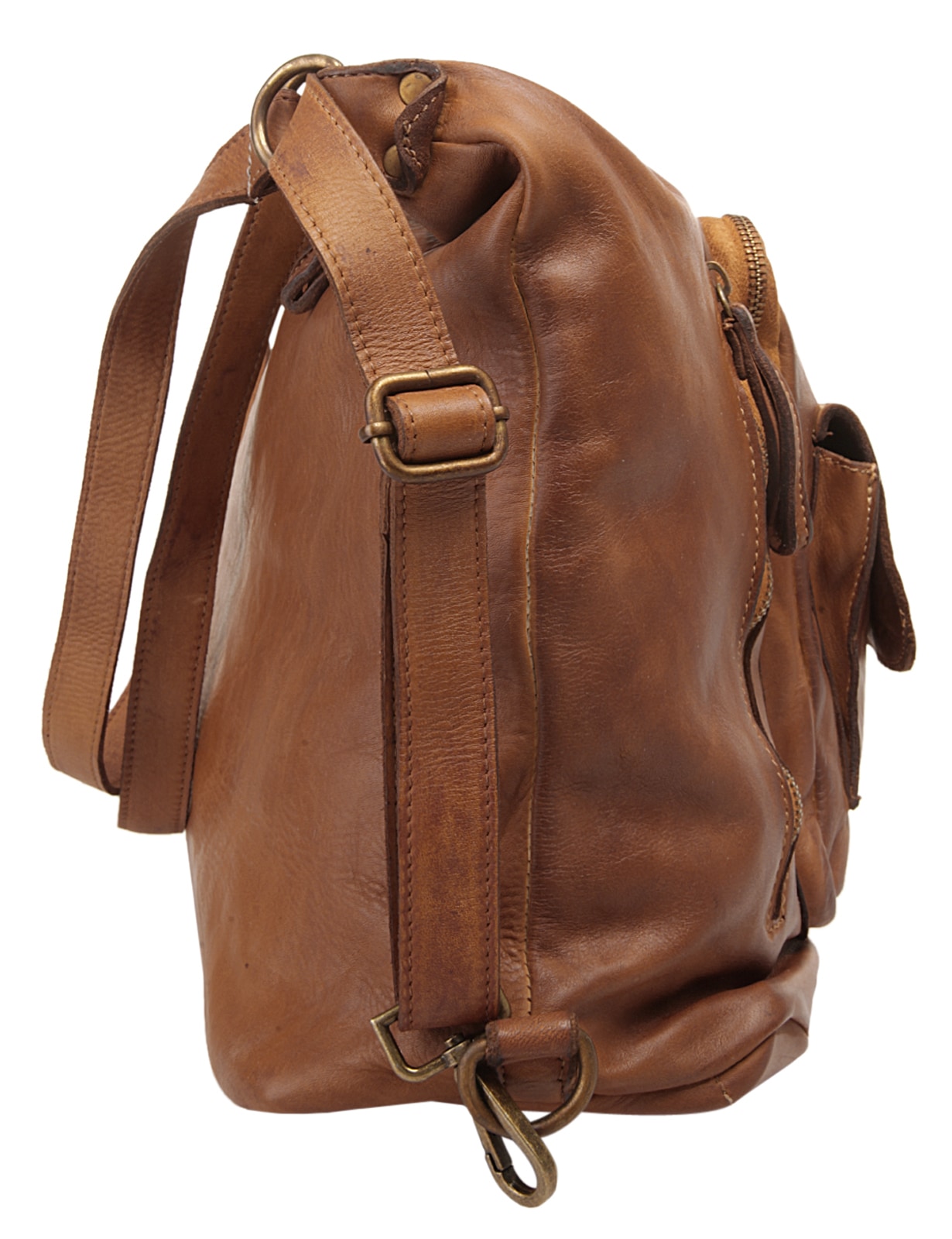 forty° Cityrucksack, echt Leder, Made in Italy