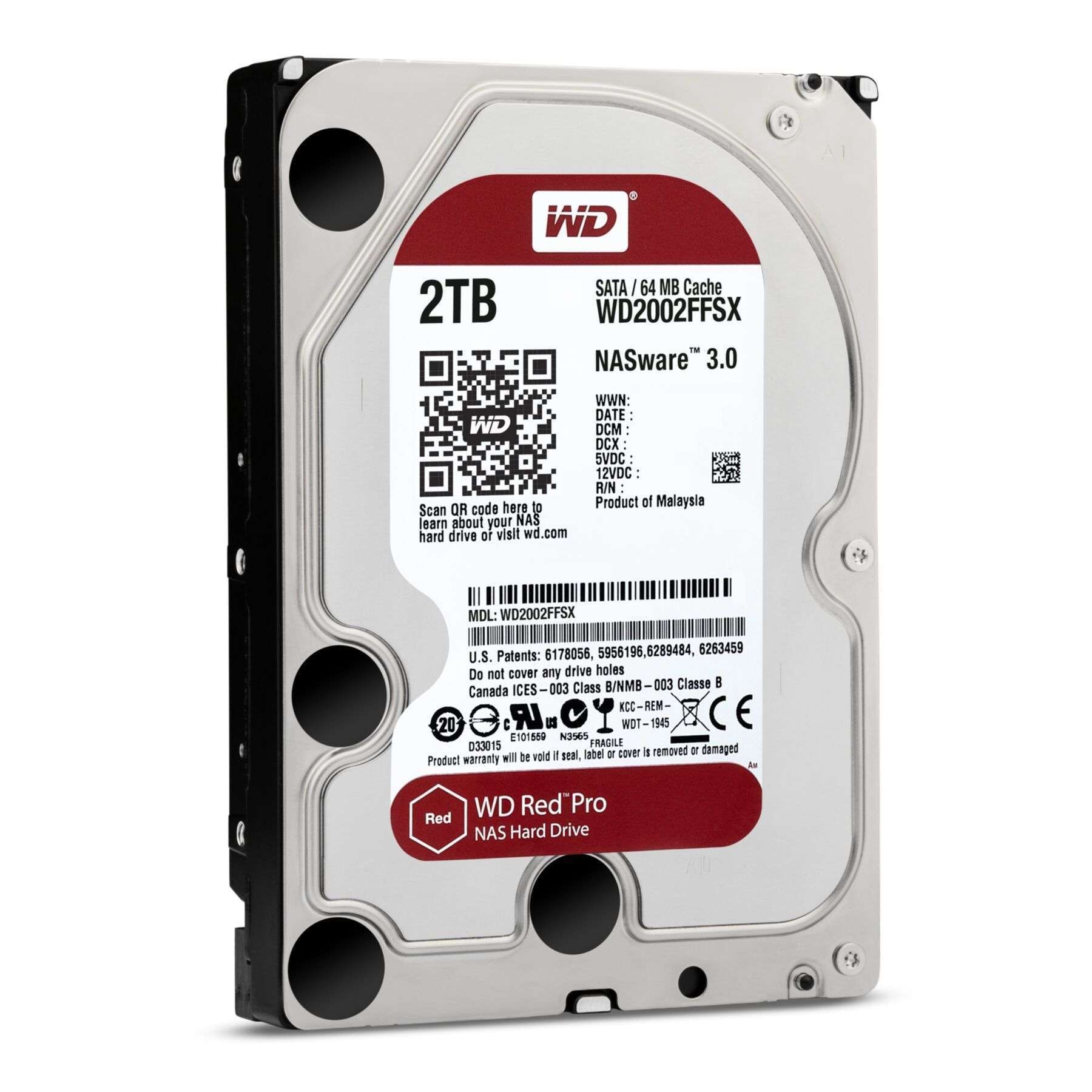 Western Digital HDD-NAS-Festplatte »Red Pro 2 TB«, 3.5 Zoll, Anschluss SATA III