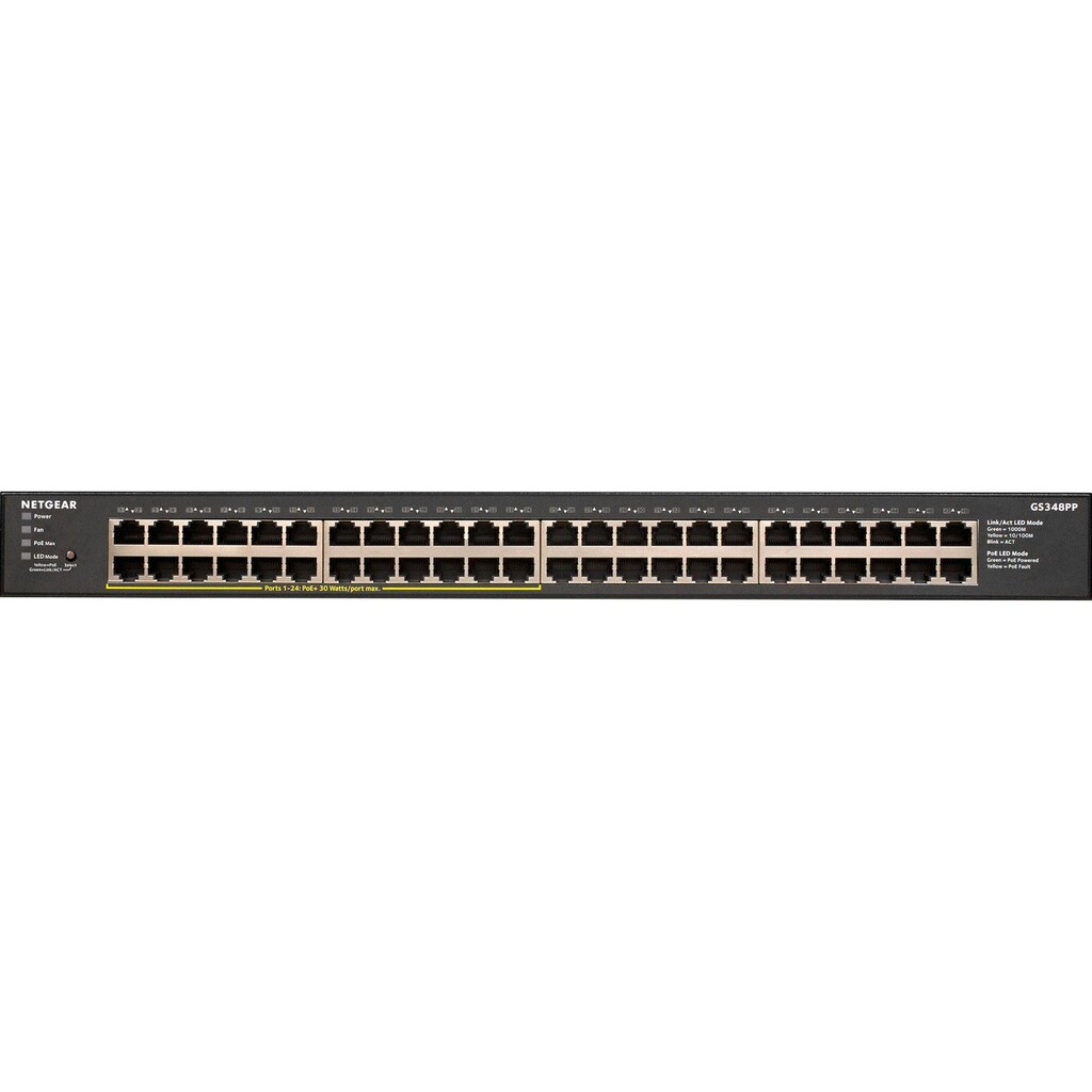 NETGEAR Netzwerk-Switch »GS348PP Unmanaged Gigabit Ethernet (10/100/1000) Power over Ethernet«, (1 St.)