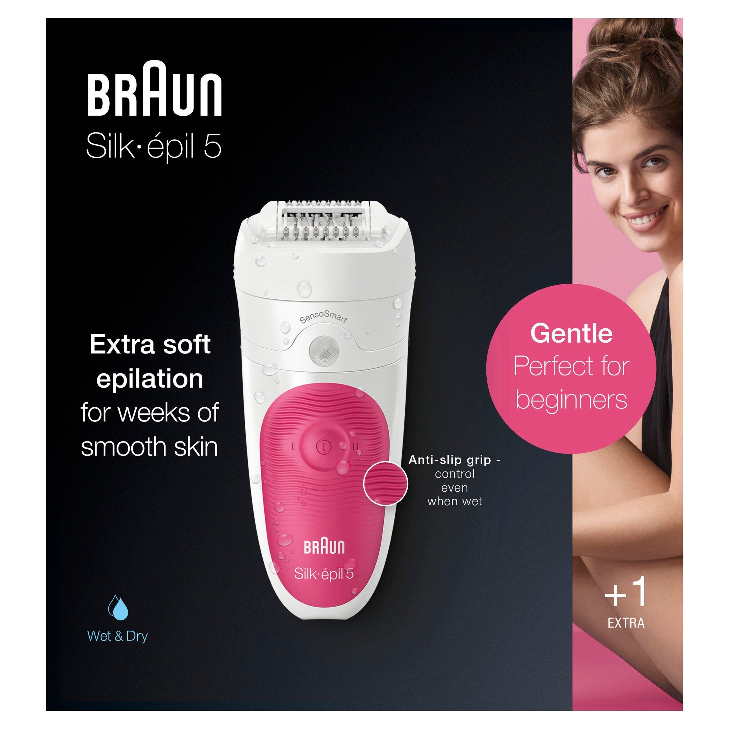 Braun Epilierer »Silk-épil 5 5-500«, Wet&Dry, Hochfrequenz-Massageaufsatz  auf Raten | BAUR