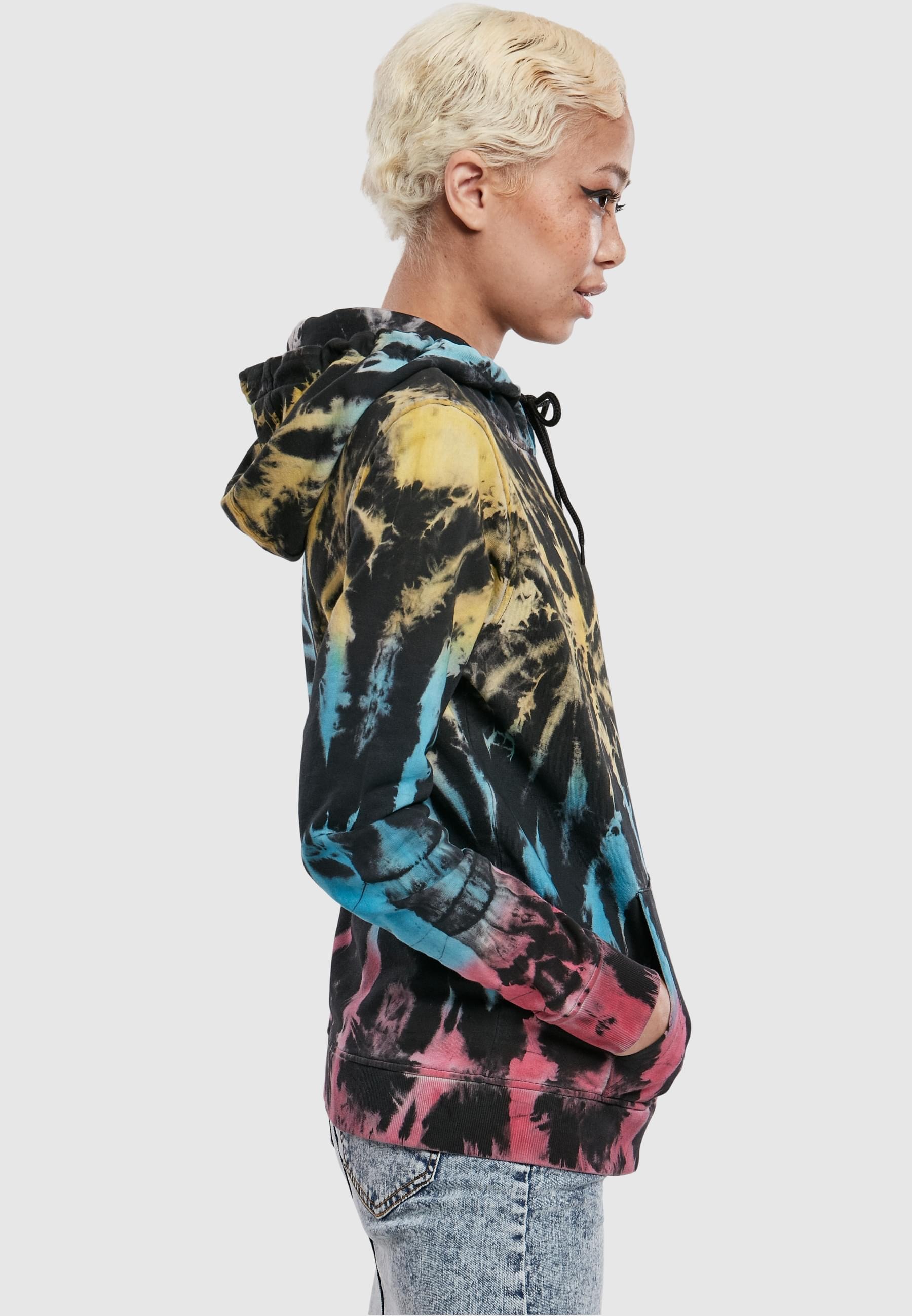 URBAN CLASSICS Kapuzenpullover »Urban Classics Damen Ladies Tie Dye Hoody«, (1 tlg.)