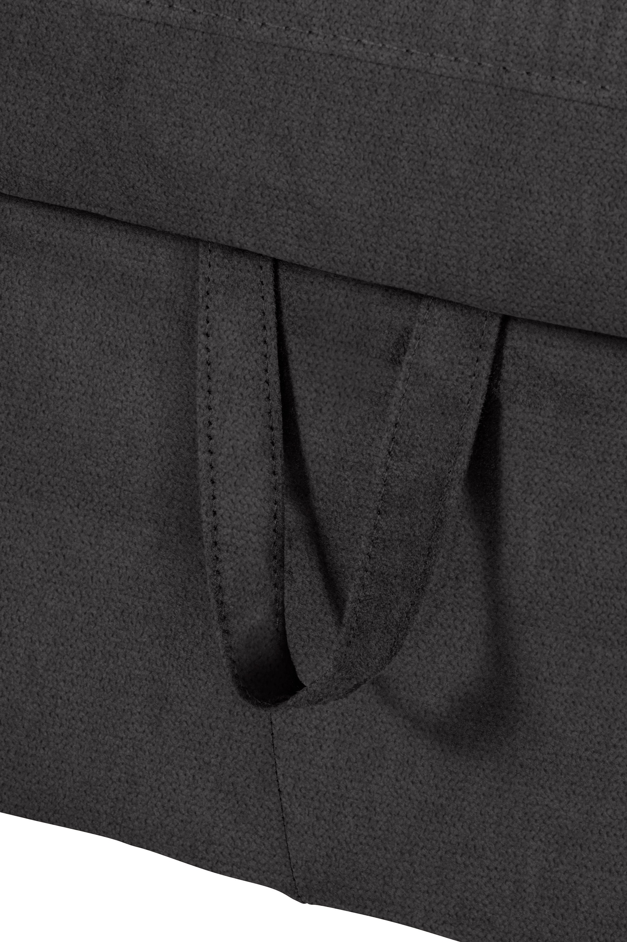 COTTA Ecksofa »Lola L-Form mit Kopfteilfunktion & Hocker«, (Set, mit Hocker), wahlweise mit Bettfunktion, Bettkasten & Armteilverstellung