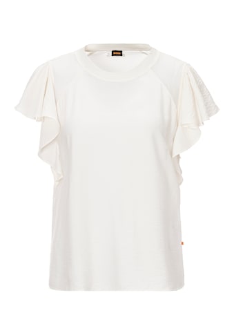 Shirtbluse »C_Benissa Premium Damenmode«, mit Volant und Netzeinsätzen