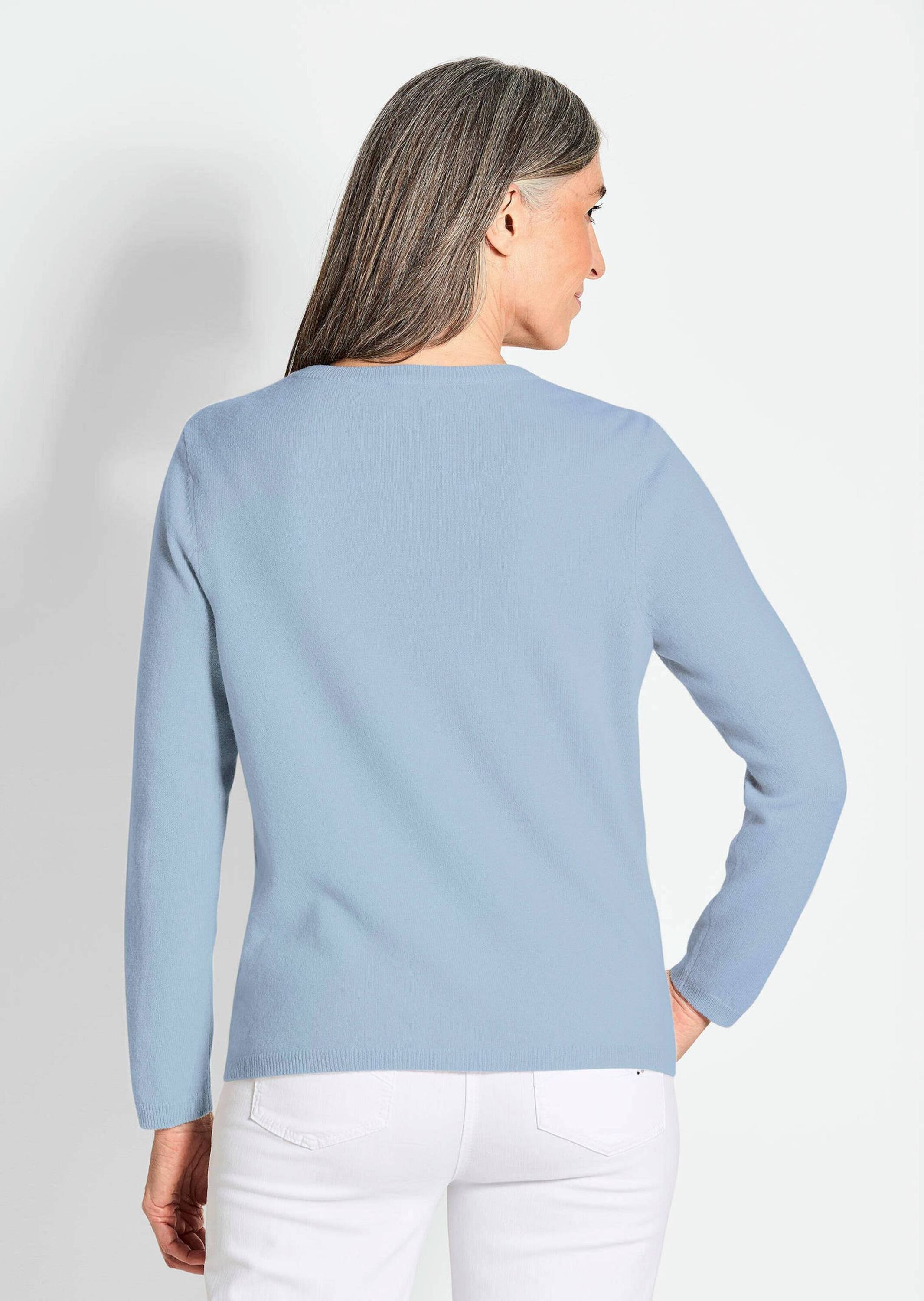 GOLDNER Strickjacke »Kaschmirstrickjacke mit Rundhalsausschnitt Kaschmirstrickjacke mit Rundhalsausschnitt«