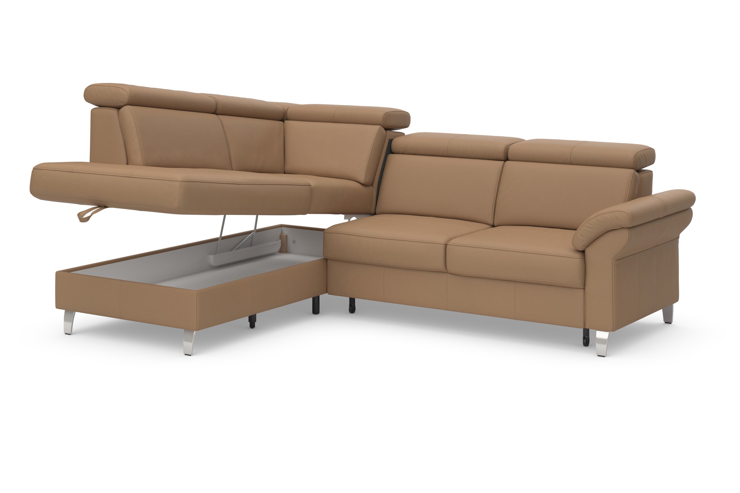 sit&more Ecksofa, inklusive Kopfteilverstellung, wahlweise mit Bettfunktion und Bettkasten