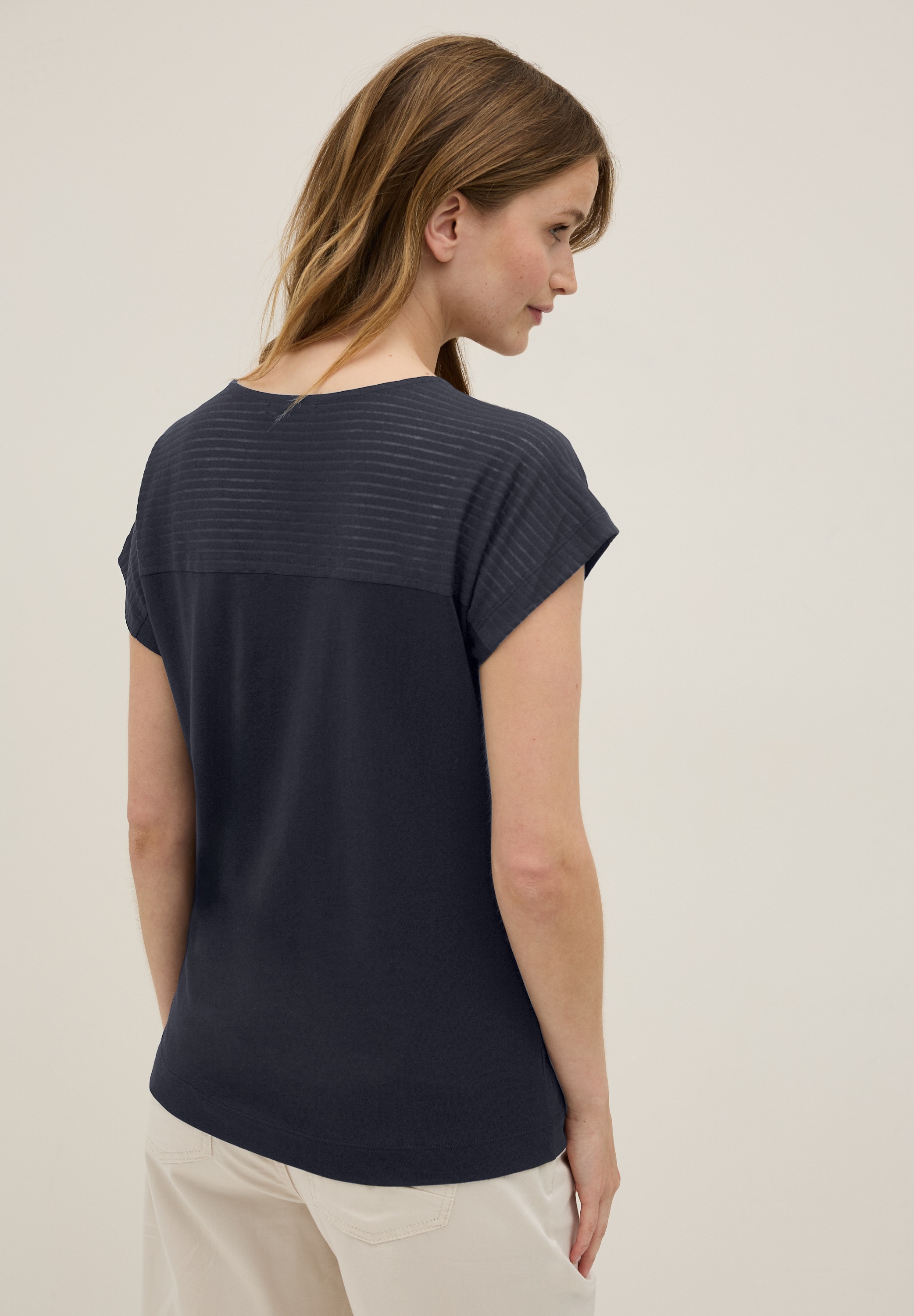 Cecil V-Shirt, im soften Baumwoll-Mix