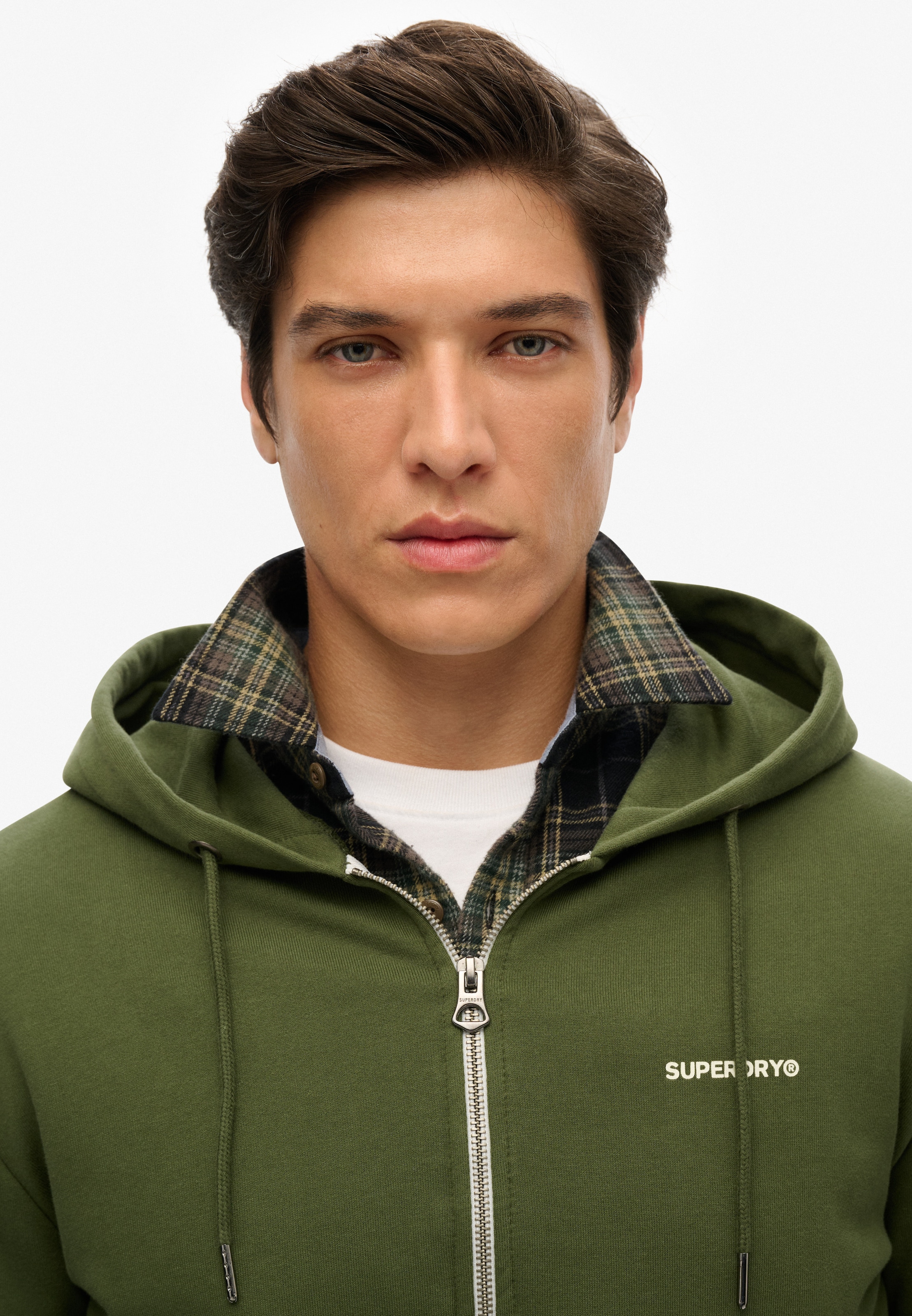 Superdry Kapuzensweatjacke »PLAIN ZIP HOOD«