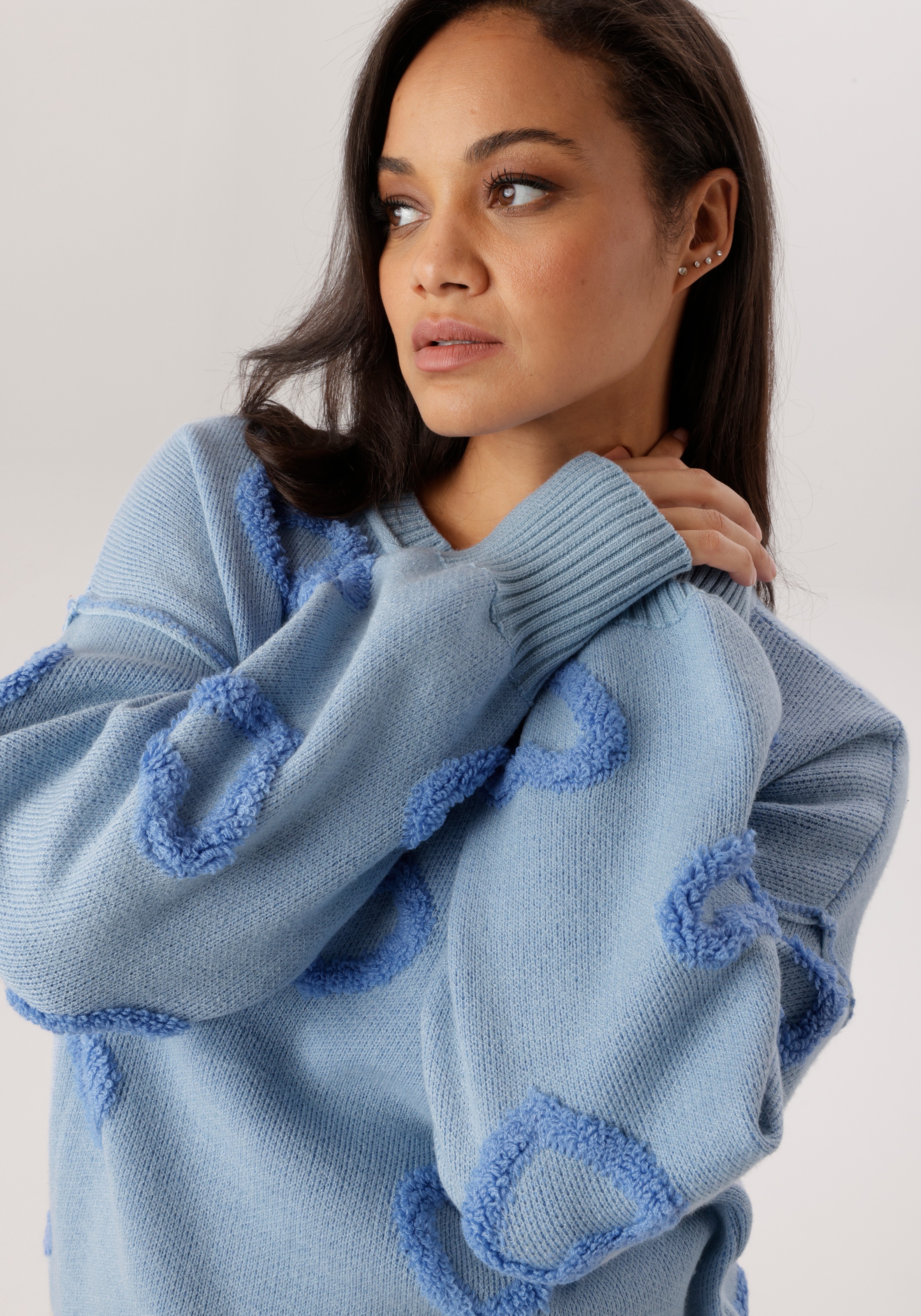 Thumbnail - Aniston PLUS Strickpullover mit aufgestrickten Herzen - NEUE KOLLEKTION