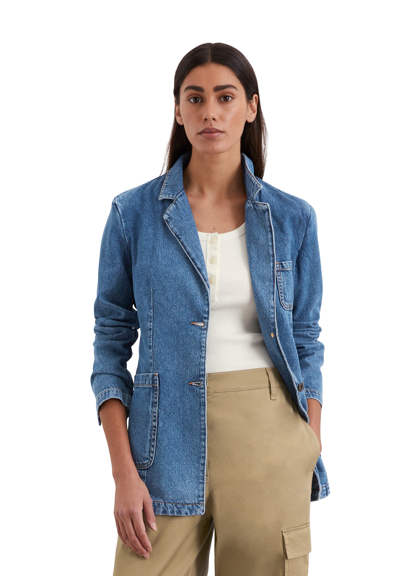 Marc OPolo "aus Lyocell-Baumwolle-Mix" ohne Kapuze günstig online kaufen