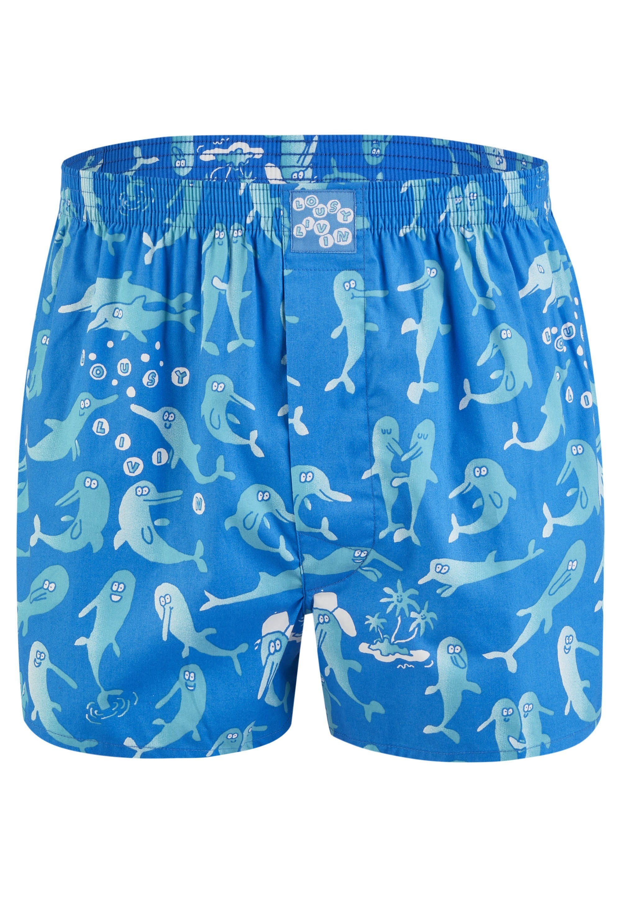 Lousy Livin Boxershorts »Sky Gym & Dolphin 2 Pack«, mit buntem Allover-Print