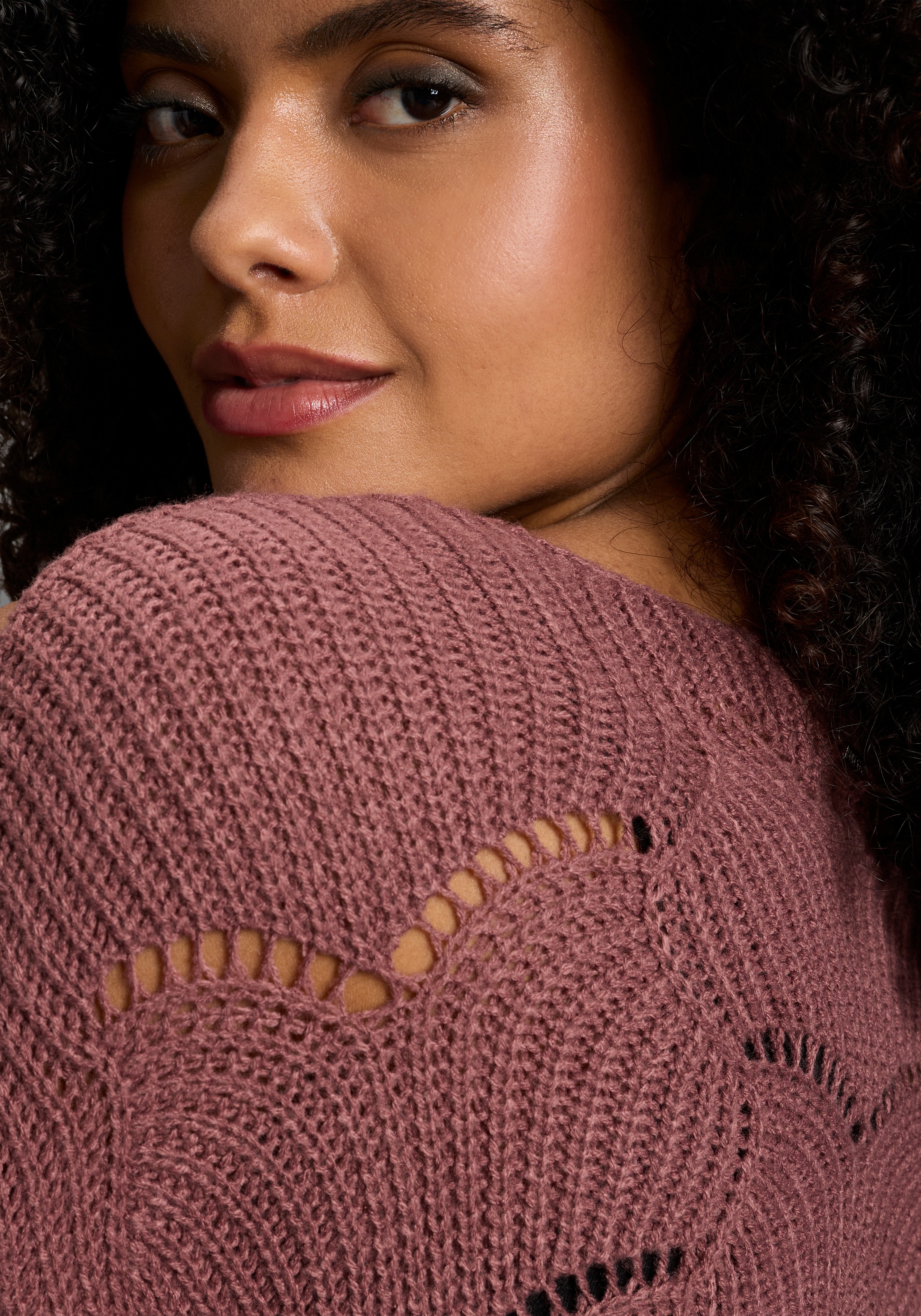 Laura Scott Strickpullover softer Übergangsstrick mit V-neck und trendy Ajo günstig online kaufen