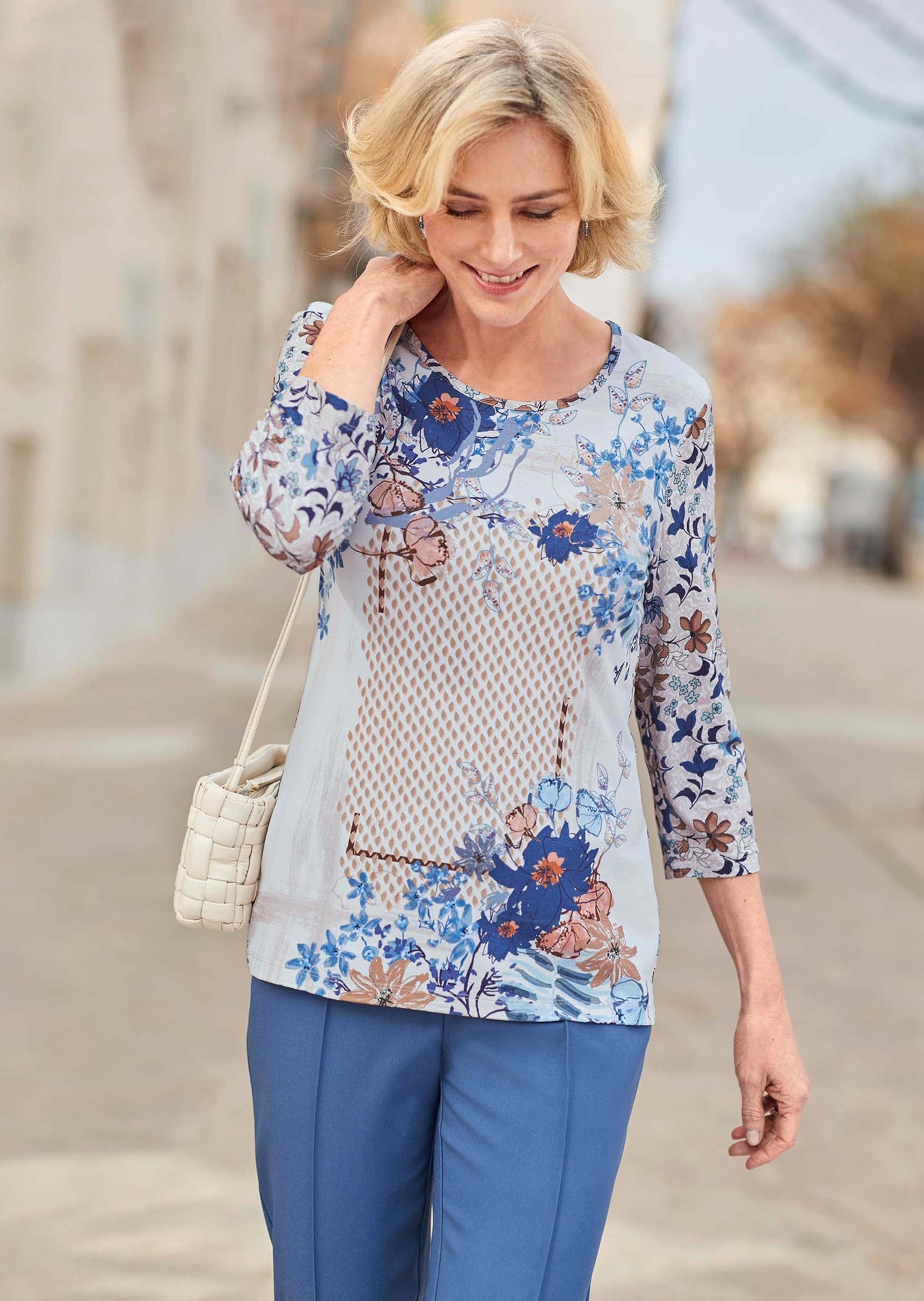 Thumbnail - GOLDNER Print-Shirt "Kurzgröße Druckshirt in einzigartigem Look" Ohne