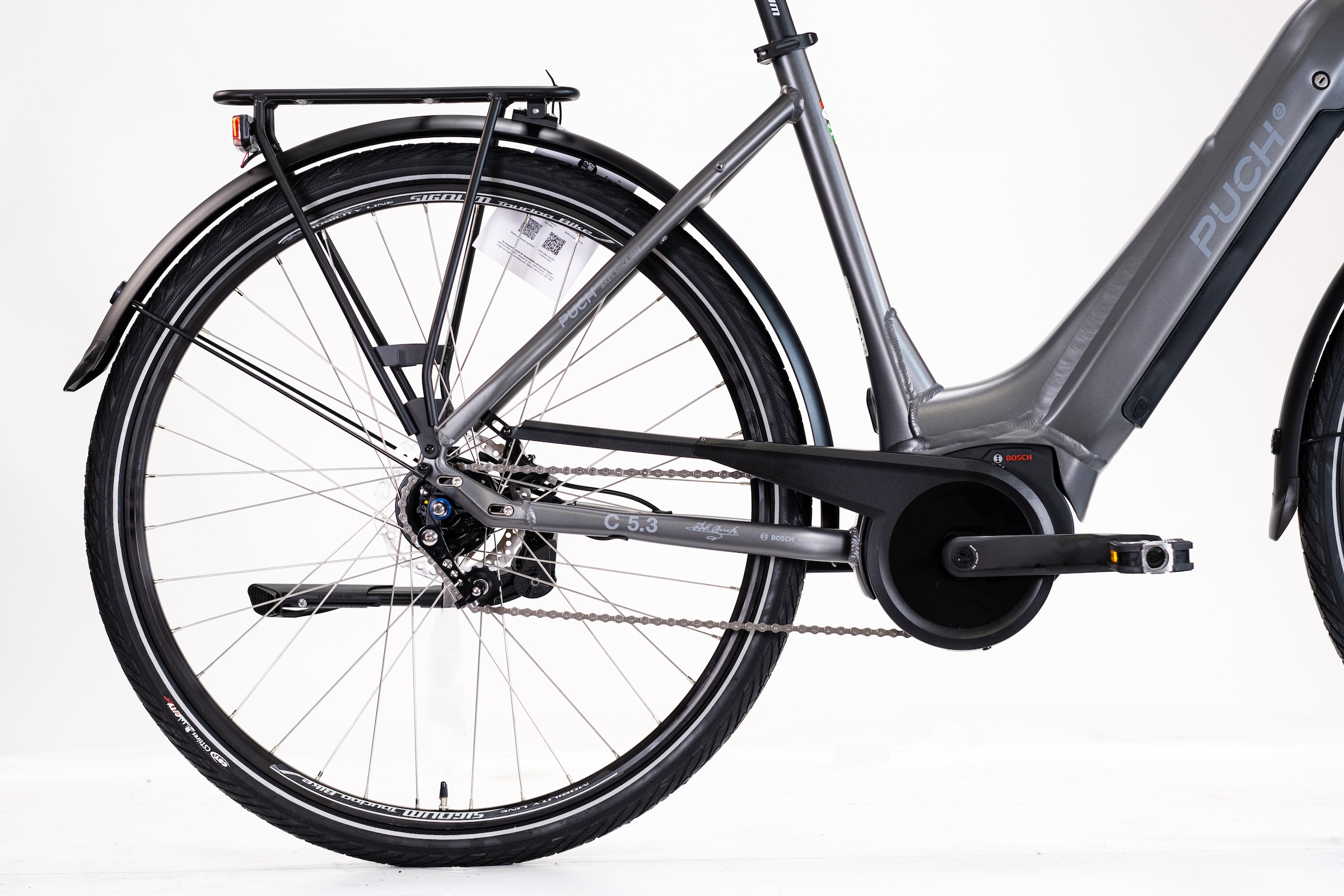 PUCH »PUCH C5.3 NEXUS / BOSCH 500 Wh 28" grau 7-Gänge« 7 Gang Shimano Nexus Schaltwerk Nabenschaltung Mittelmotor 250 W BOSCH PERFORMANCE LINE 36 V/250 W, Mittelmotor
