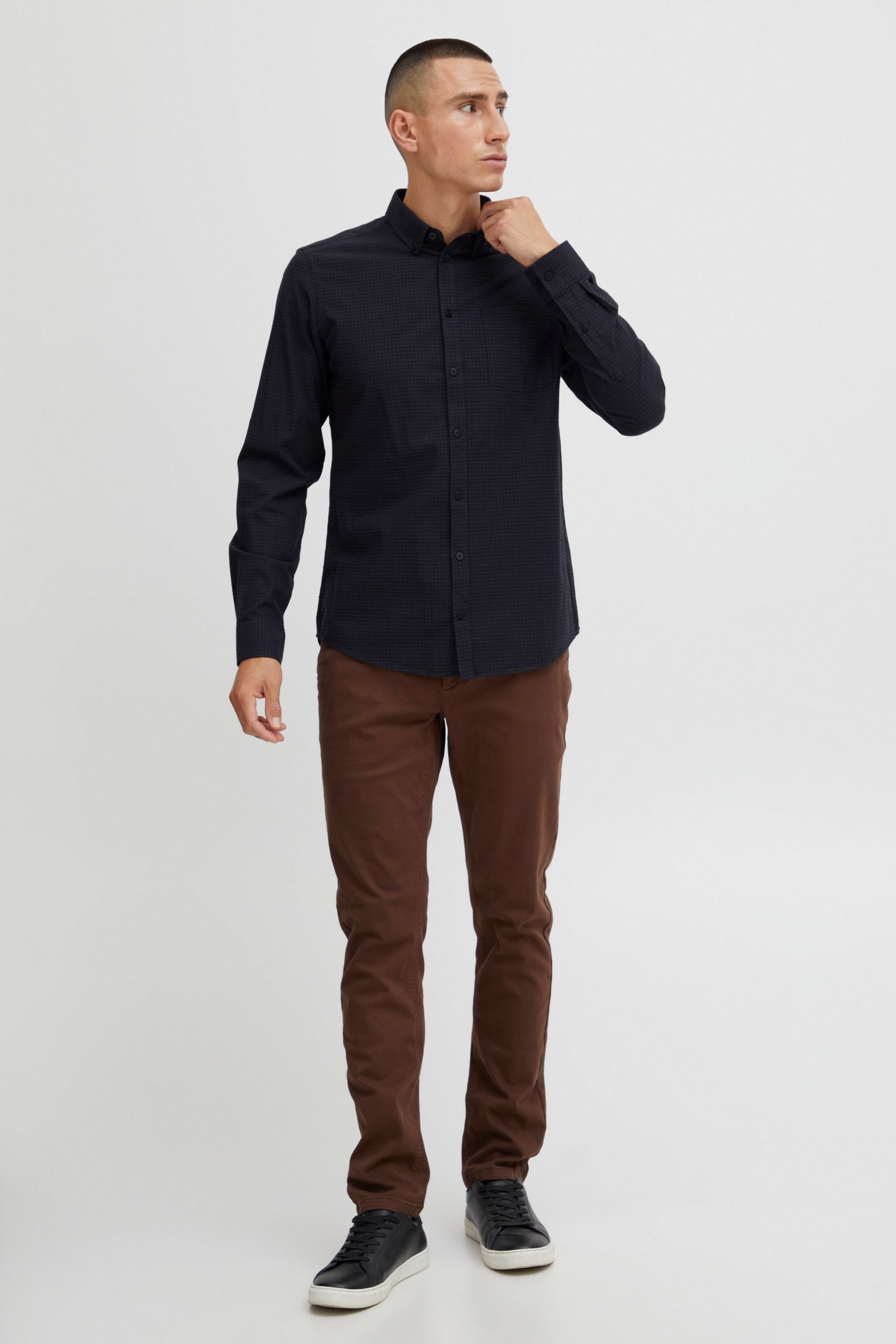 Casual Friday Langarmhemd Anton LS BU small checked shirt 20504481 günstig online kaufen