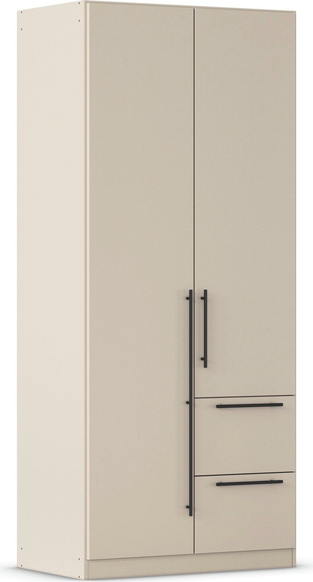 OTTO home Kleiderschrank "Mehrzweckschrank Aktenschrank Möbel Mietswohnung Schlafzimmer AVOLA" 3 verschiedene Ausstattungen BASIC/CLASSIC/PREMIUM (inkl. SOFT-CLOSE), mit hochwertigen Stangengriffen aus Metall in Schwarz MADE IN GERMANY