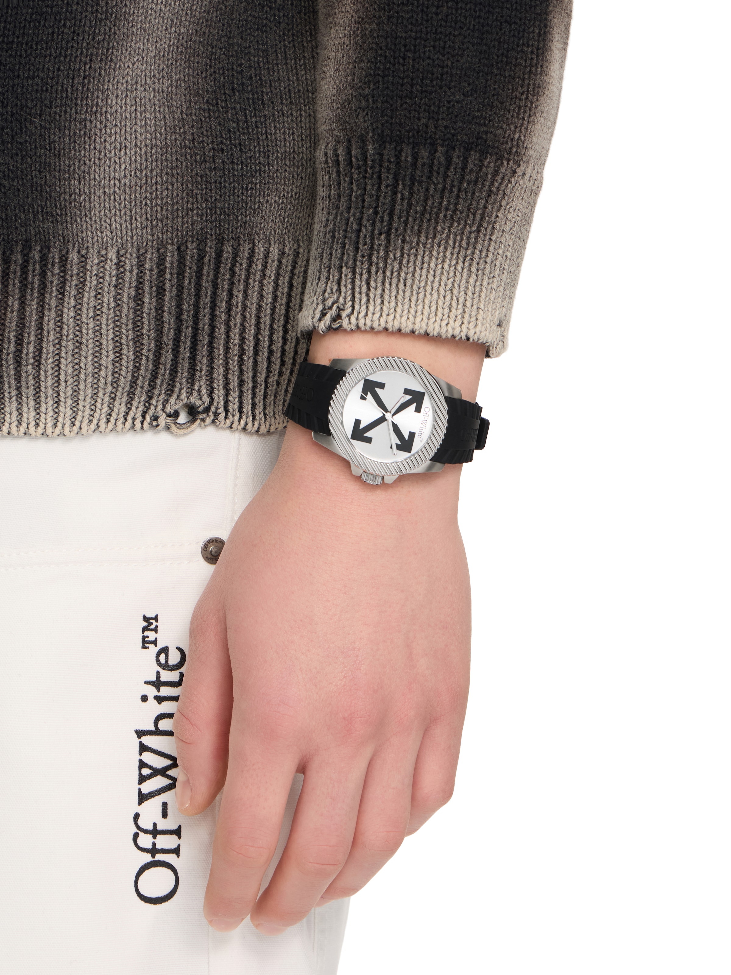 OFF-WHITE Quarzuhr »NO SIR« Armbanduhr, Herrenuhr, Silikonarmband, analog