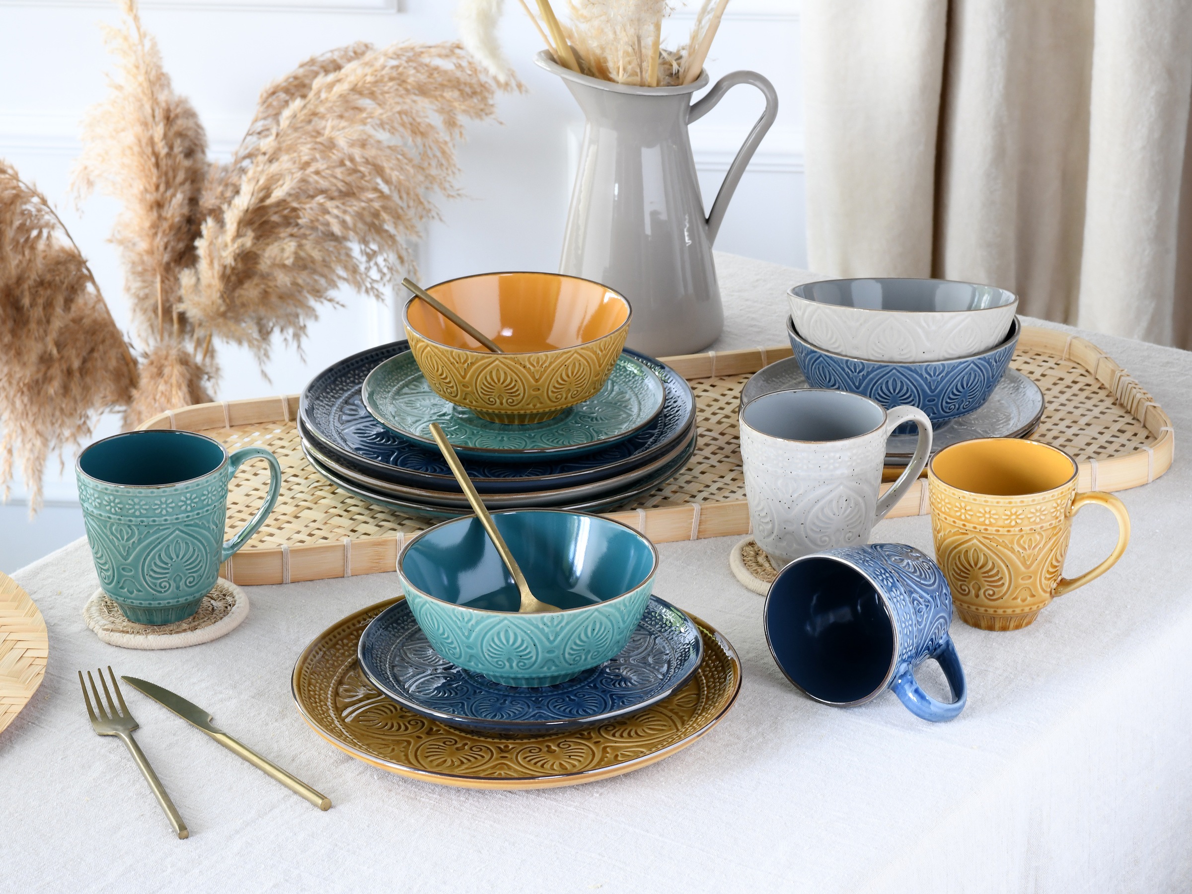 CreaTable Kombiservice "Geschirr-Set Samarkand" Service, handwerklicher Cha günstig online kaufen